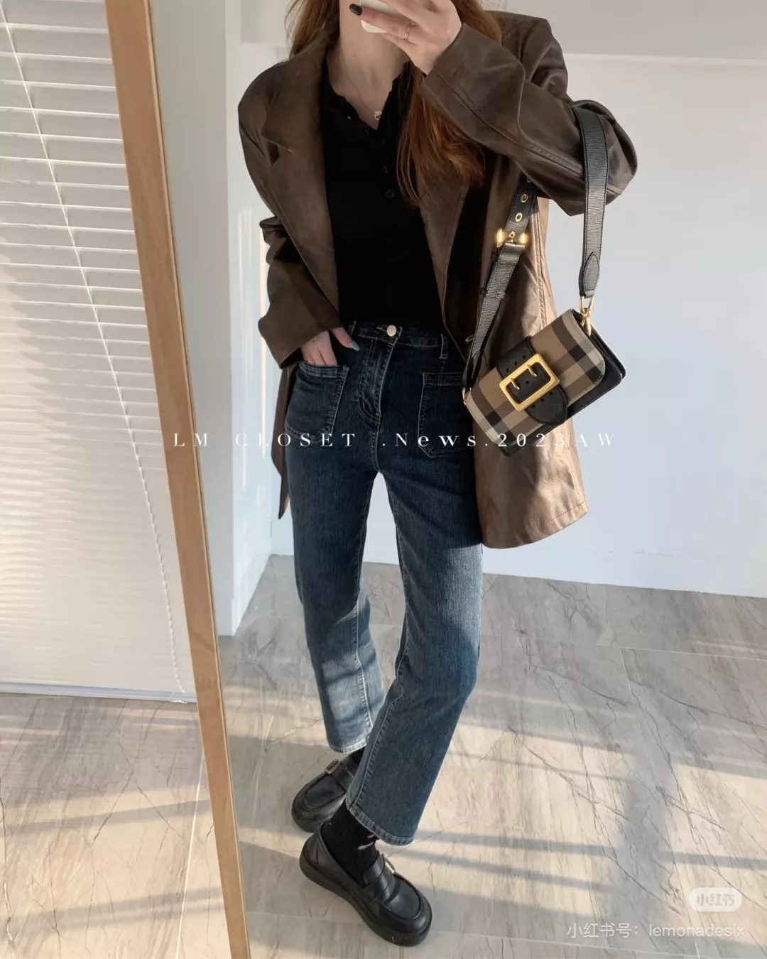 버버리 체크 패턴 버클 포인트 스트랩백 상세 이미지 19