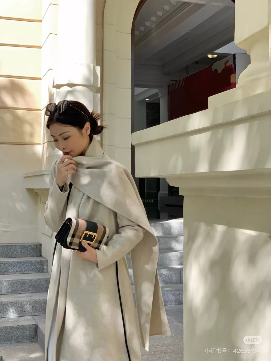버버리 체크 패턴 버클 포인트 스트랩백 상세 이미지 28