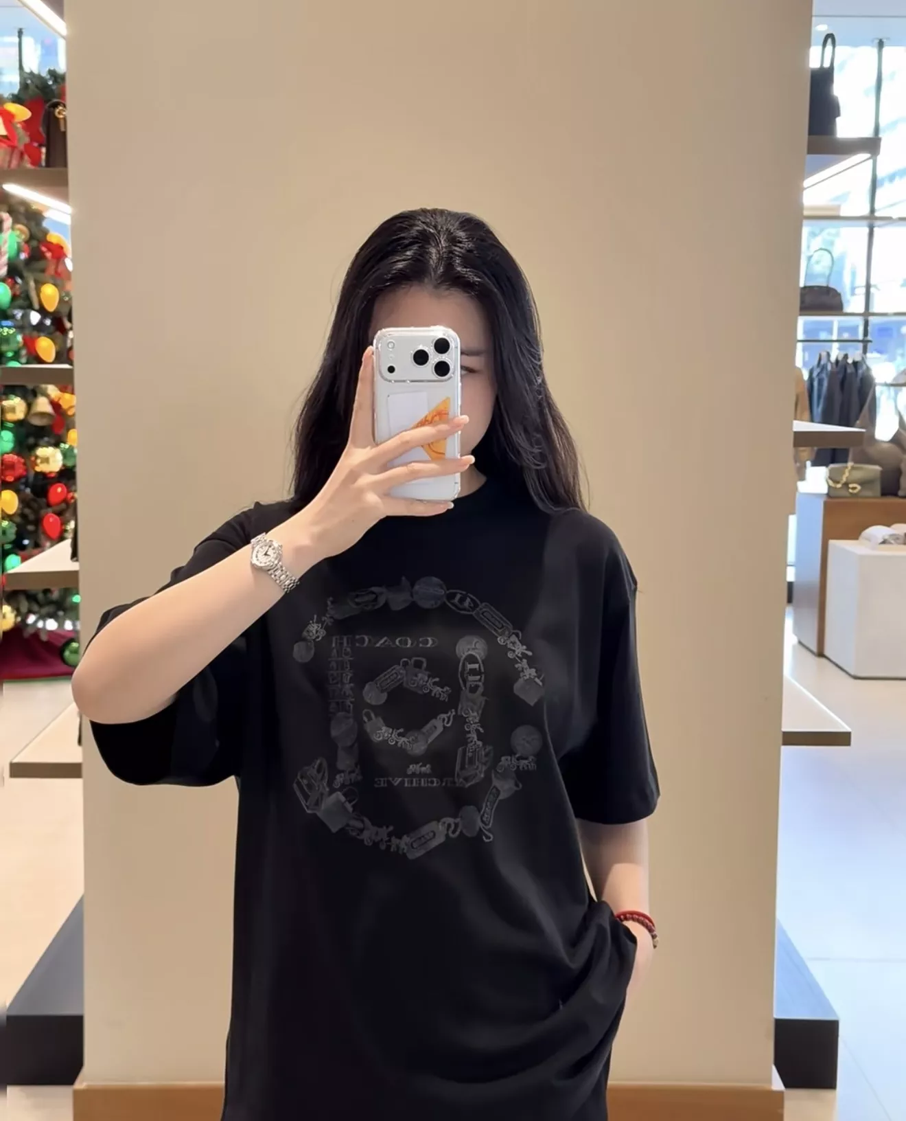 코치 클롯 콜라보 수묵 프린팅 반소매 상의 상세 이미지 18