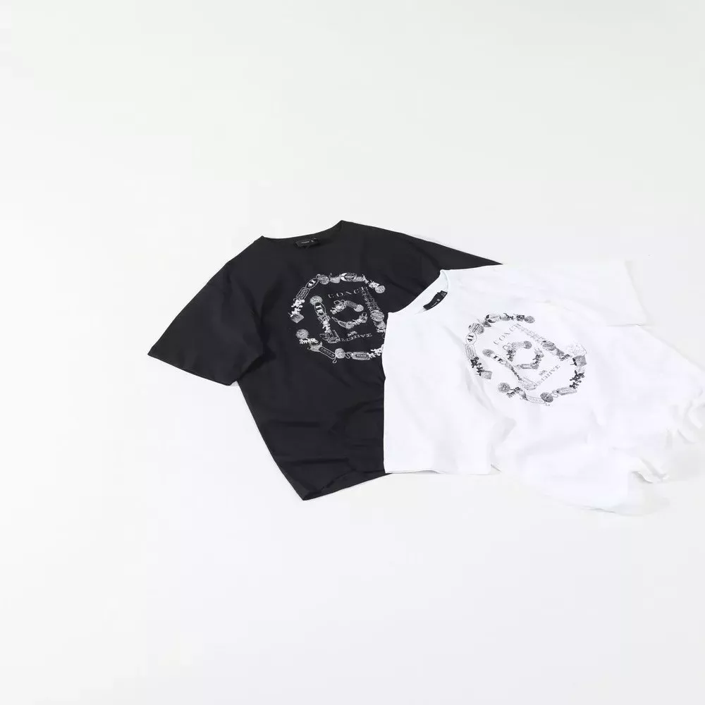 코치 클롯 콜라보 수묵 프린팅 반소매 상의