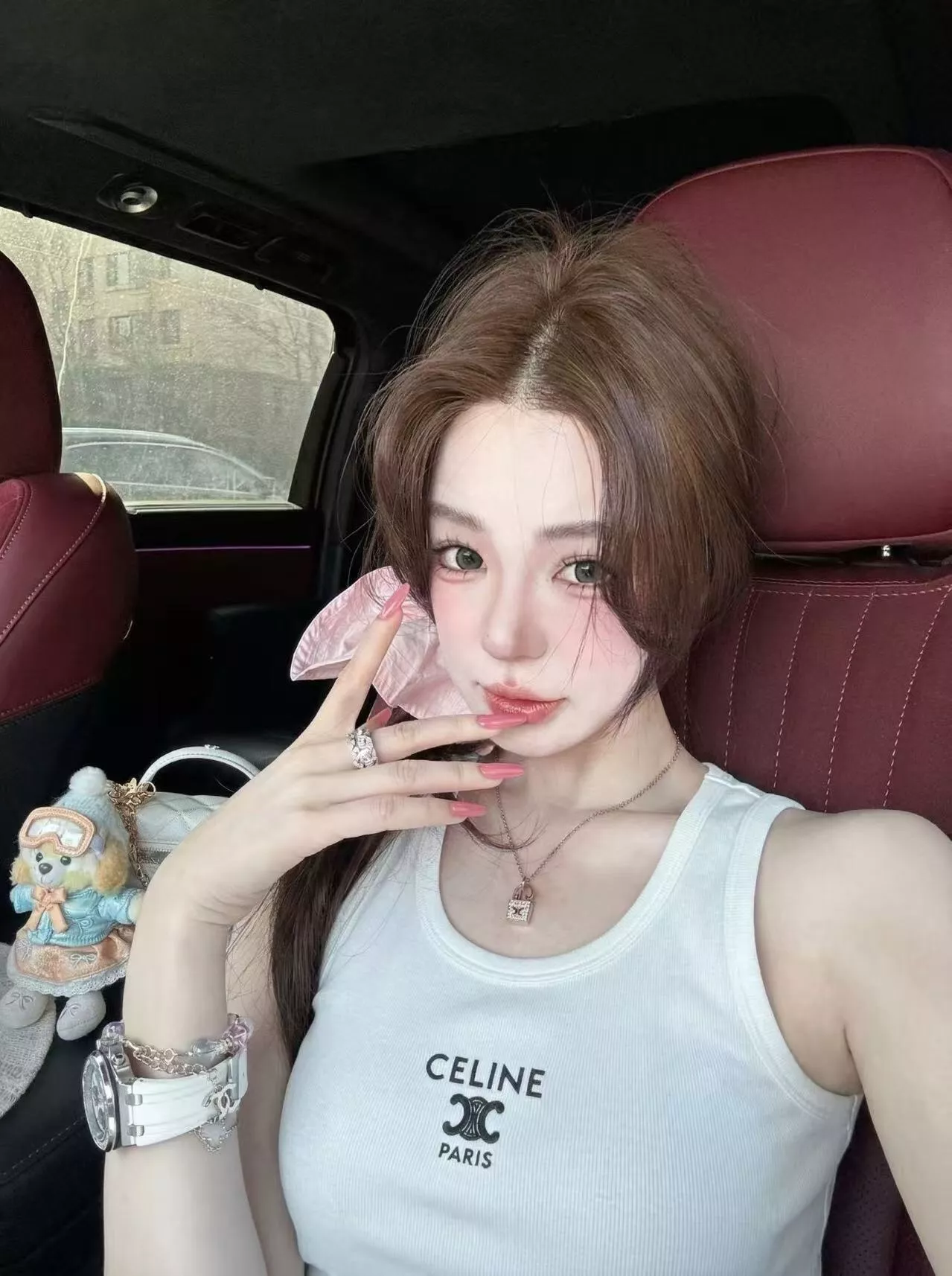 셀린느 로고 레터링 슬림핏 민소매 탑 상세 이미지 17