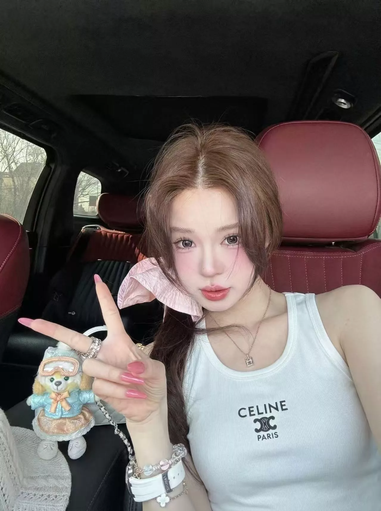 셀린느 로고 레터링 슬림핏 민소매 탑 상세 이미지 15