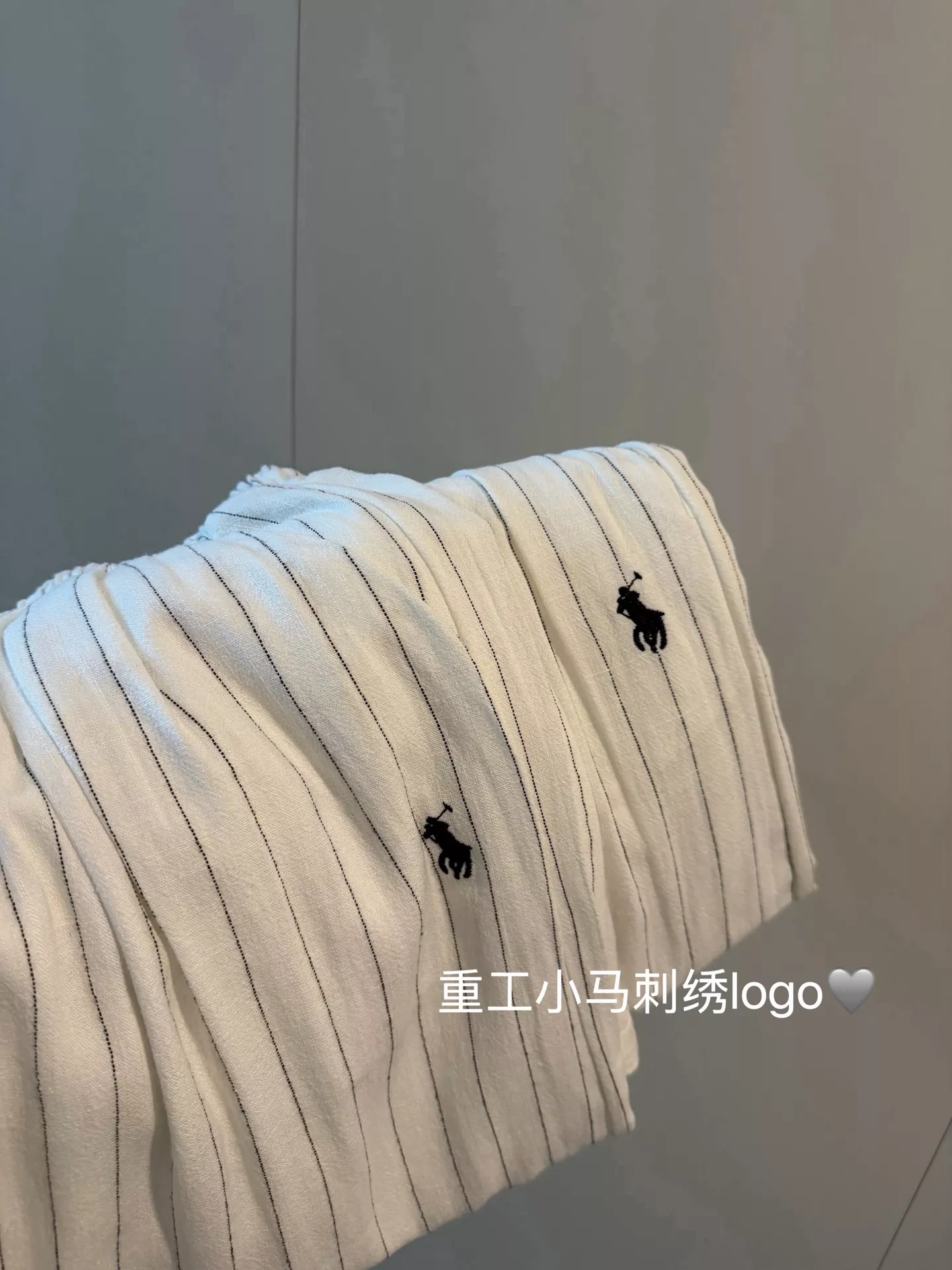 랄프로렌 스트라이프 와이드 팬츠 상세 이미지 4