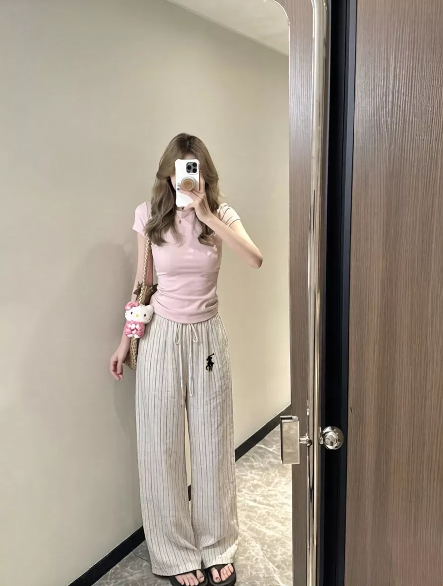 랄프로렌 스트라이프 와이드 팬츠 상세 이미지 12