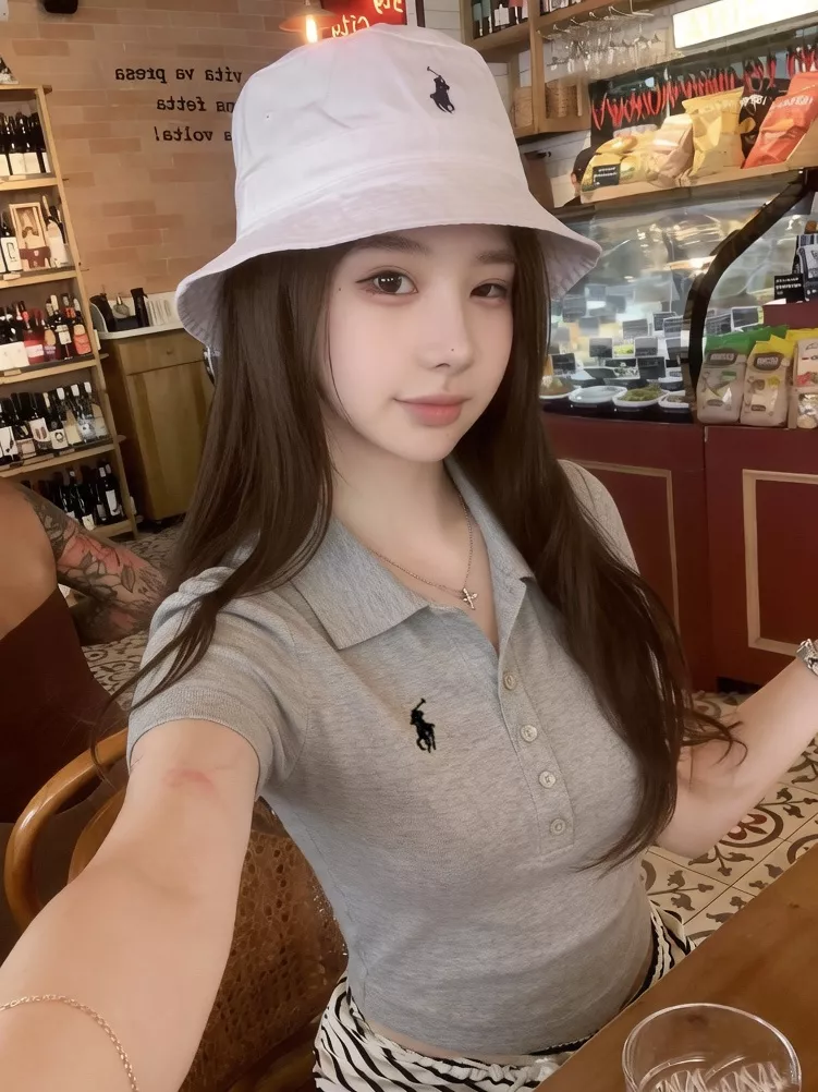 랄프로렌 크롭 반소매 폴로 티셔츠 상세 이미지 10