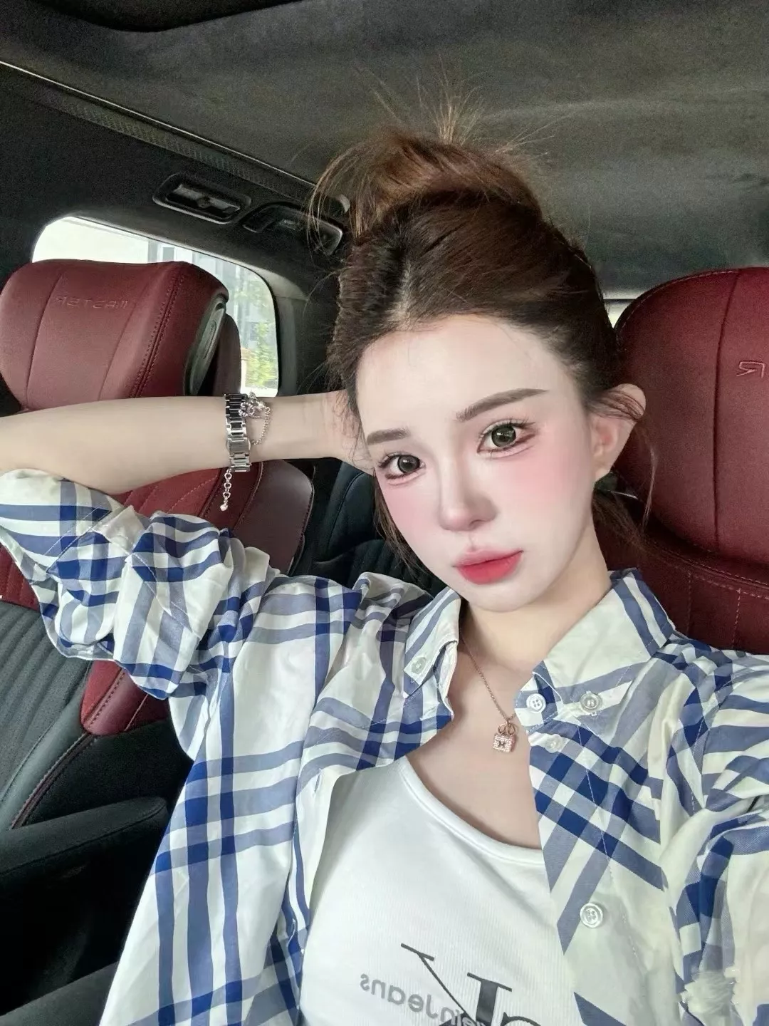 버버리 블루 체크 버튼 셔츠 상세 이미지 15