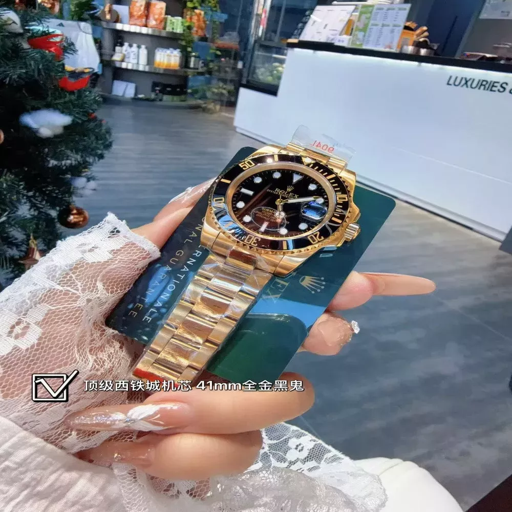 롤렉스 워터고스트 골드 블랙 메탈 시계