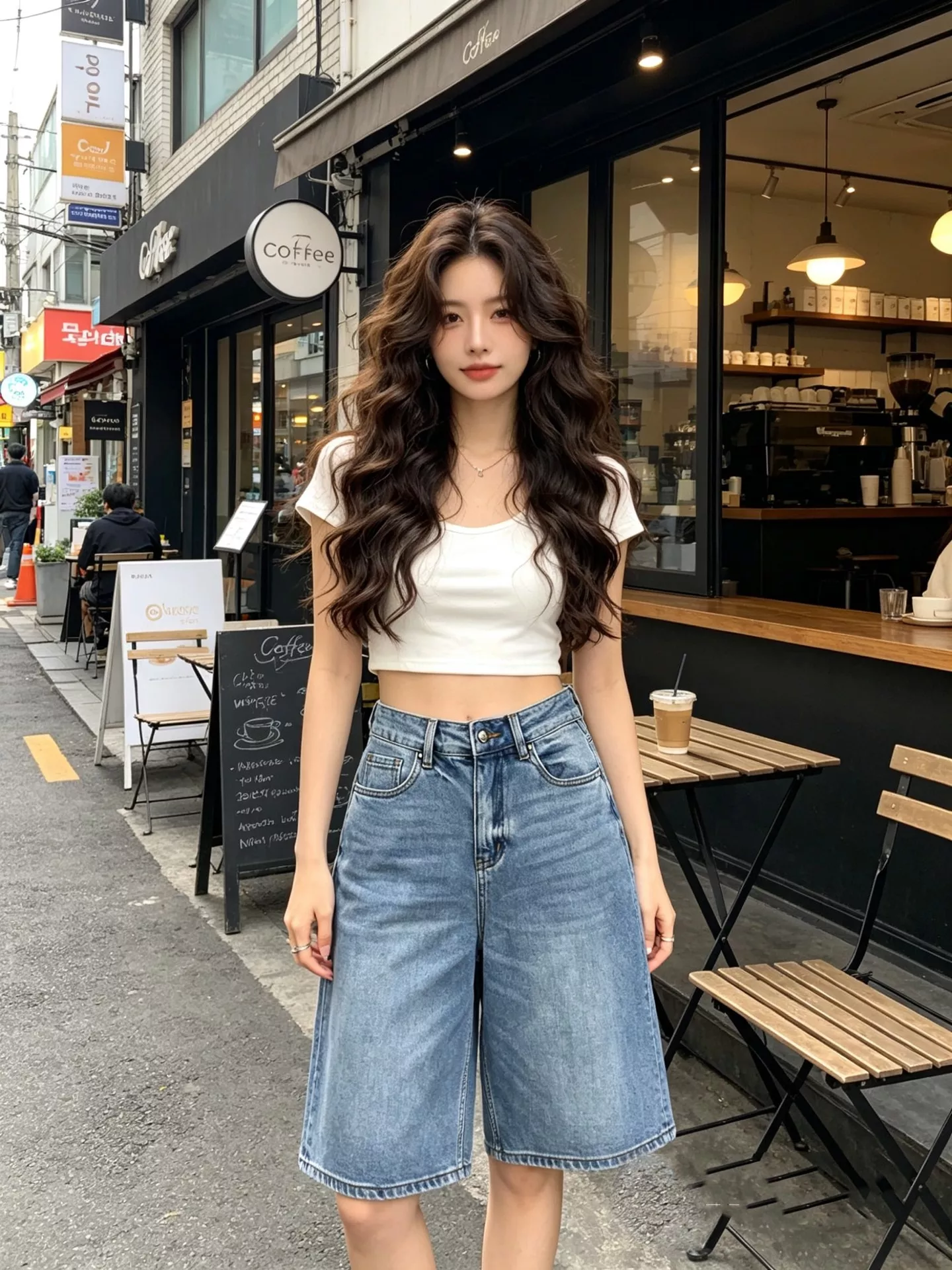 로에베 하이웨이스트 데님 버뮤다 팬츠 상세 이미지 11