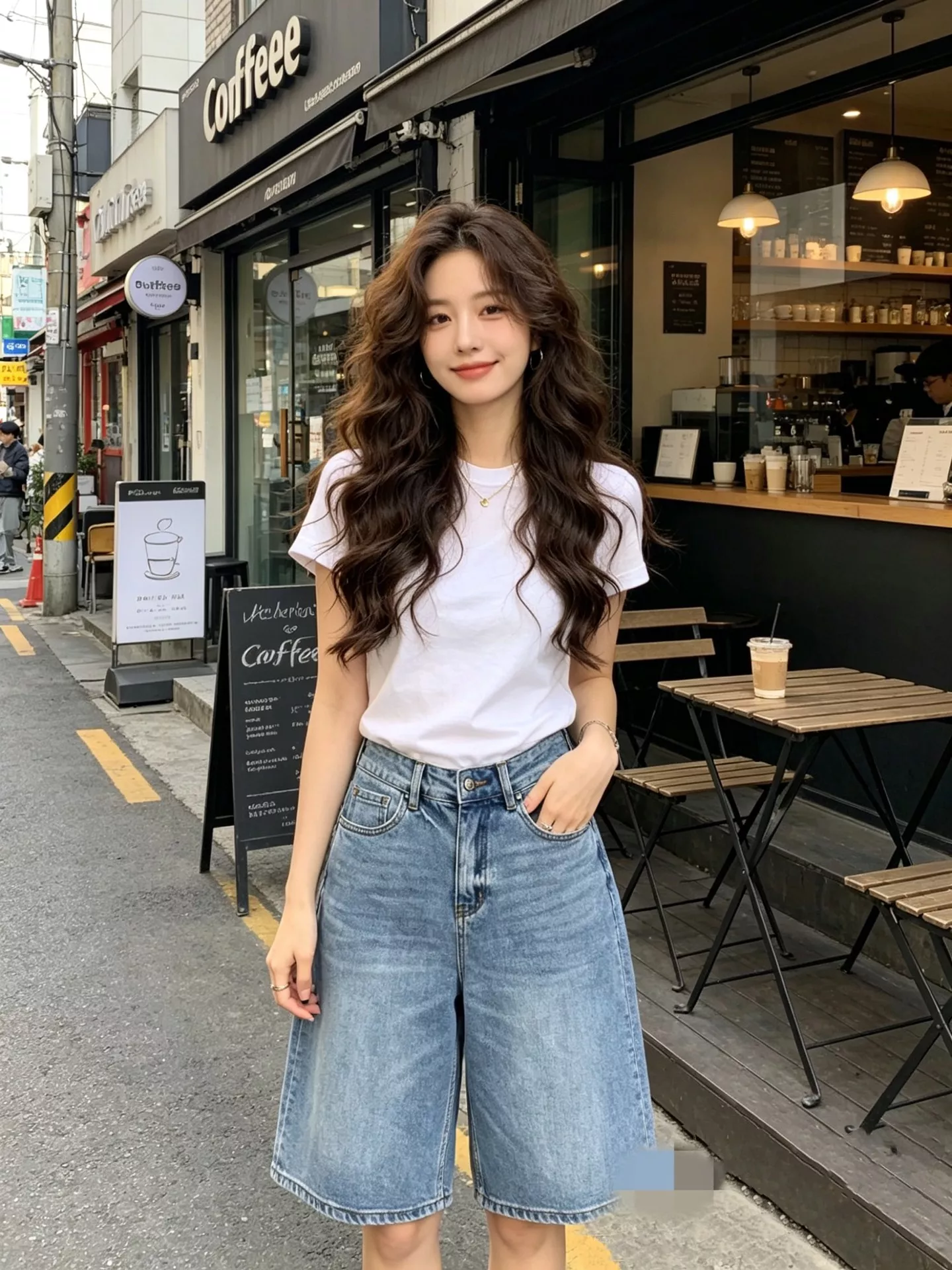로에베 하이웨이스트 데님 버뮤다 팬츠 상세 이미지 13
