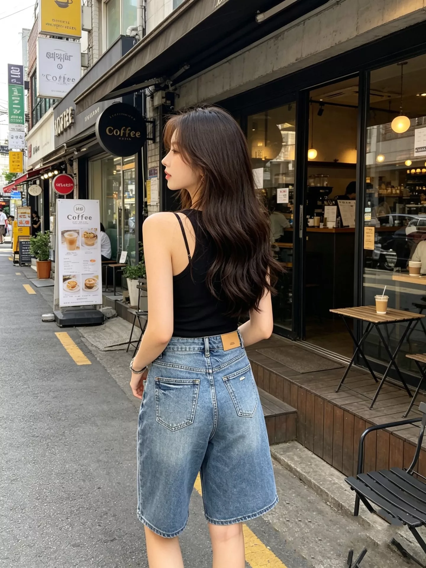 로에베 하이웨이스트 데님 버뮤다 팬츠 상세 이미지 15