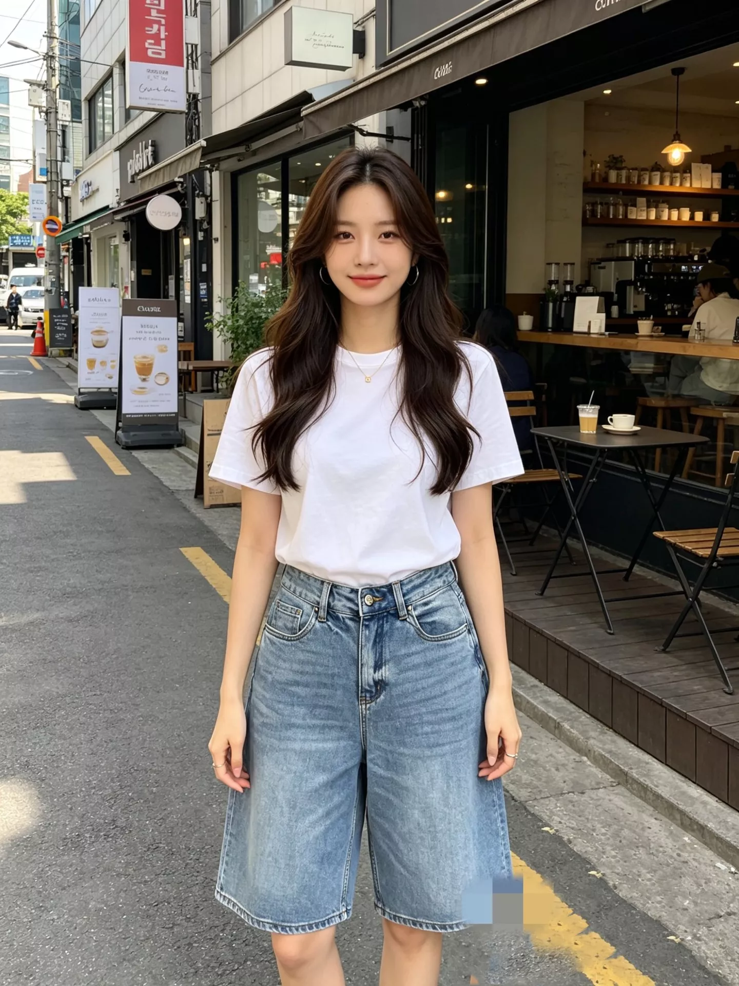 로에베 하이웨이스트 데님 버뮤다 팬츠 상세 이미지 14