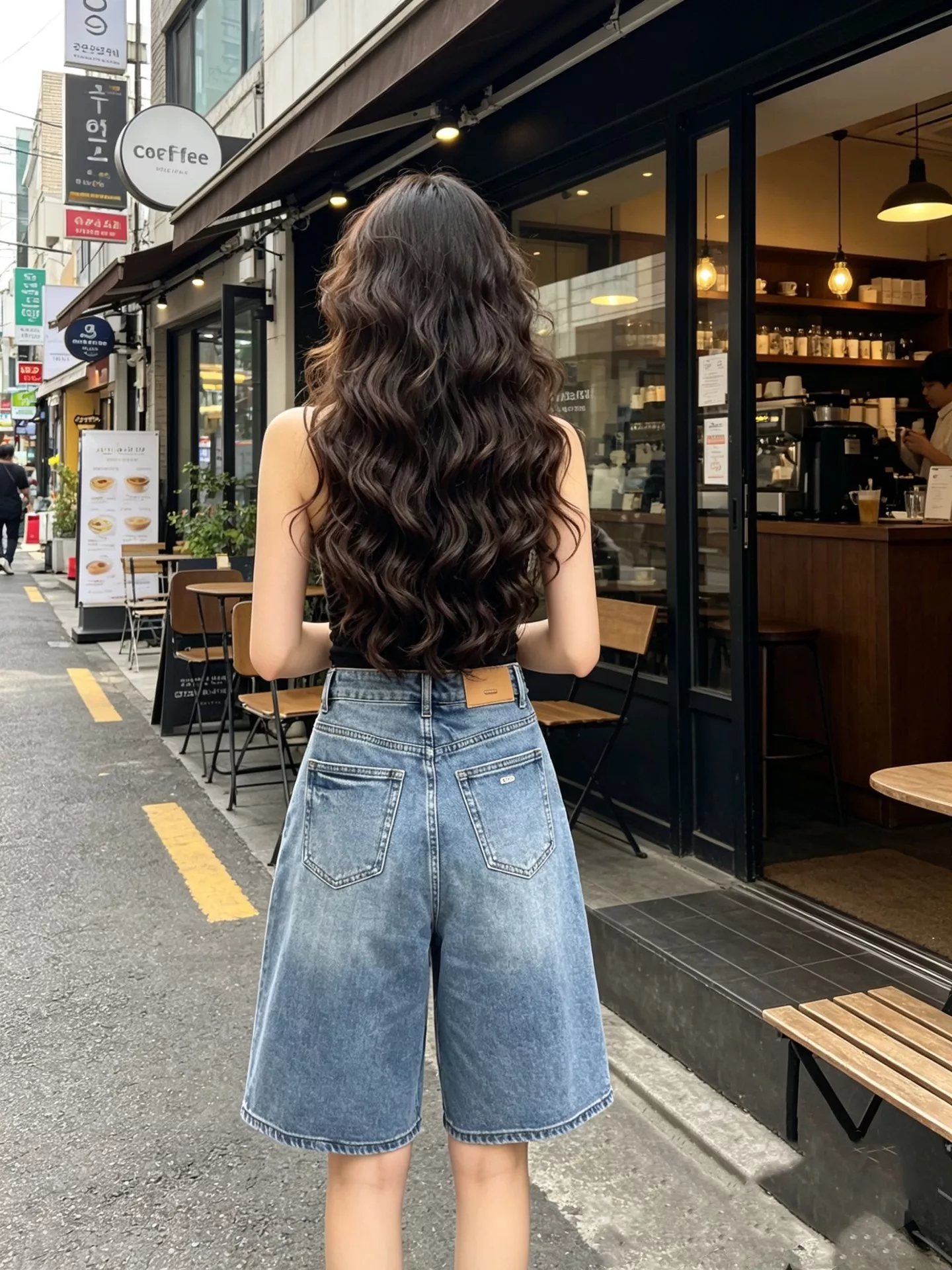 로에베 하이웨이스트 데님 버뮤다 팬츠 상세 이미지 12