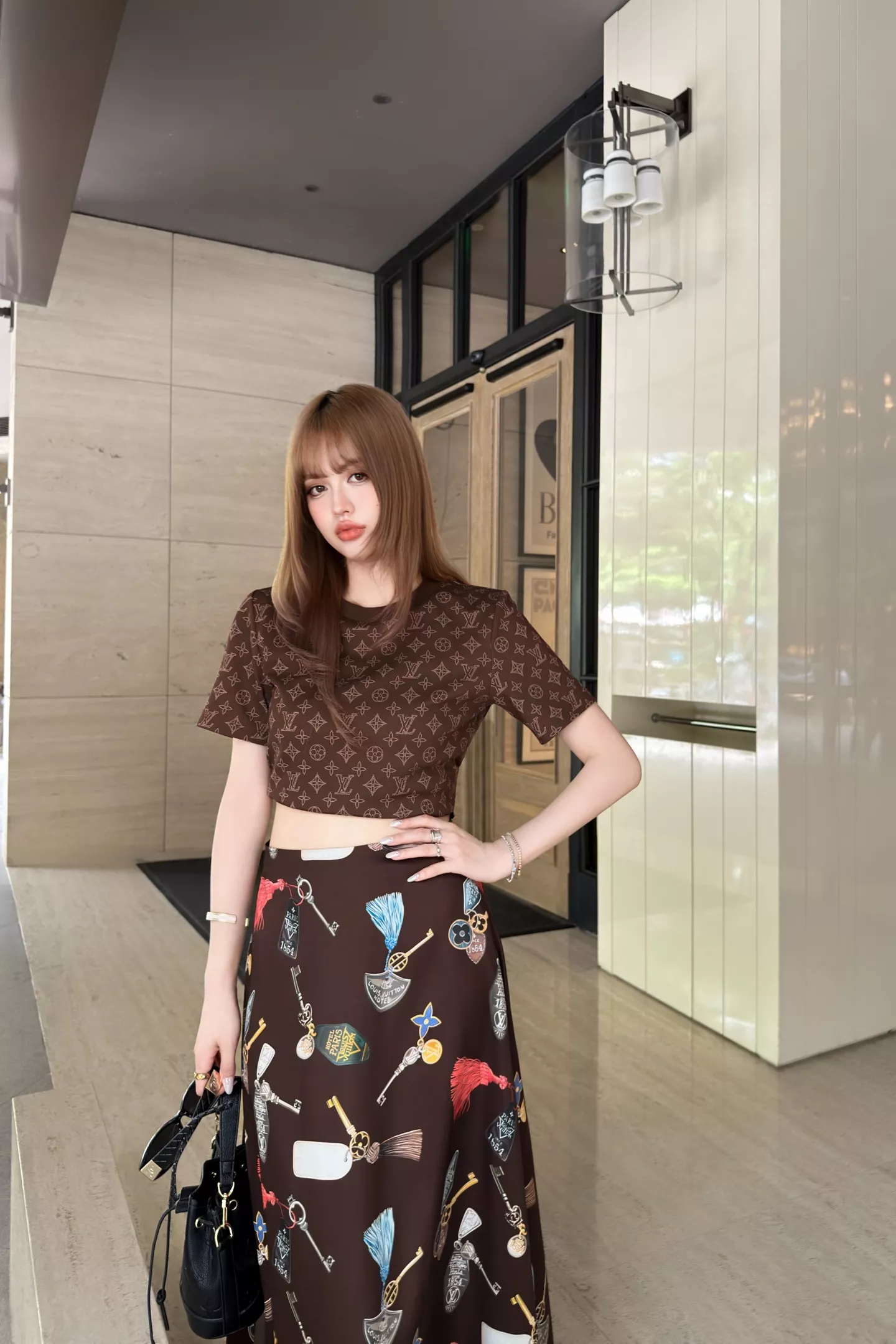 루이비통 풀로고 크롭 반소매 티셔츠 상세 이미지 20