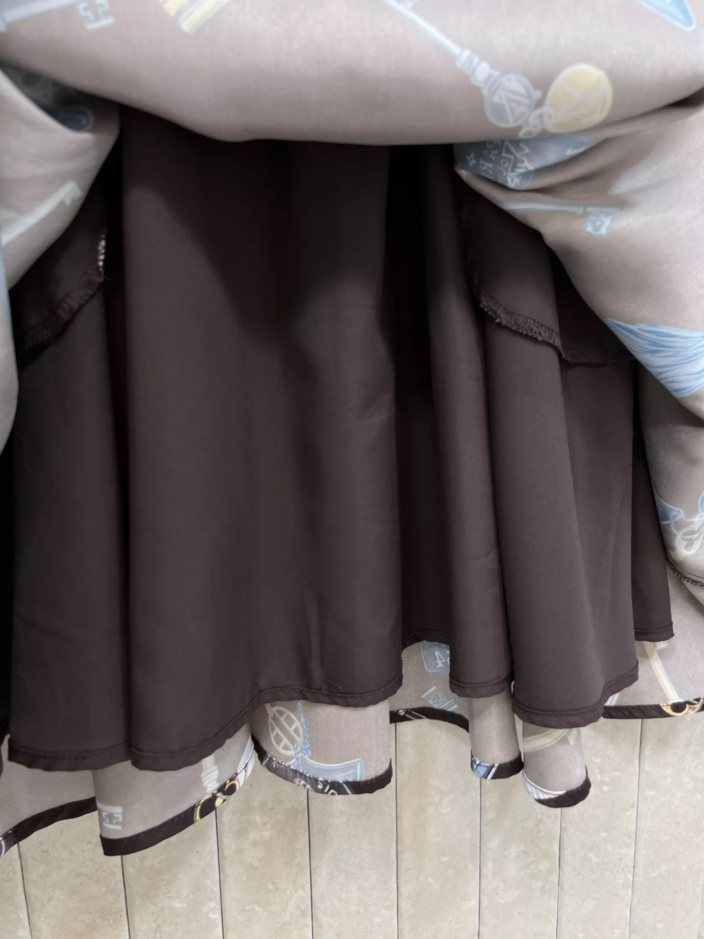 루이비통 프린트 민소매 원피스 상세 이미지 6