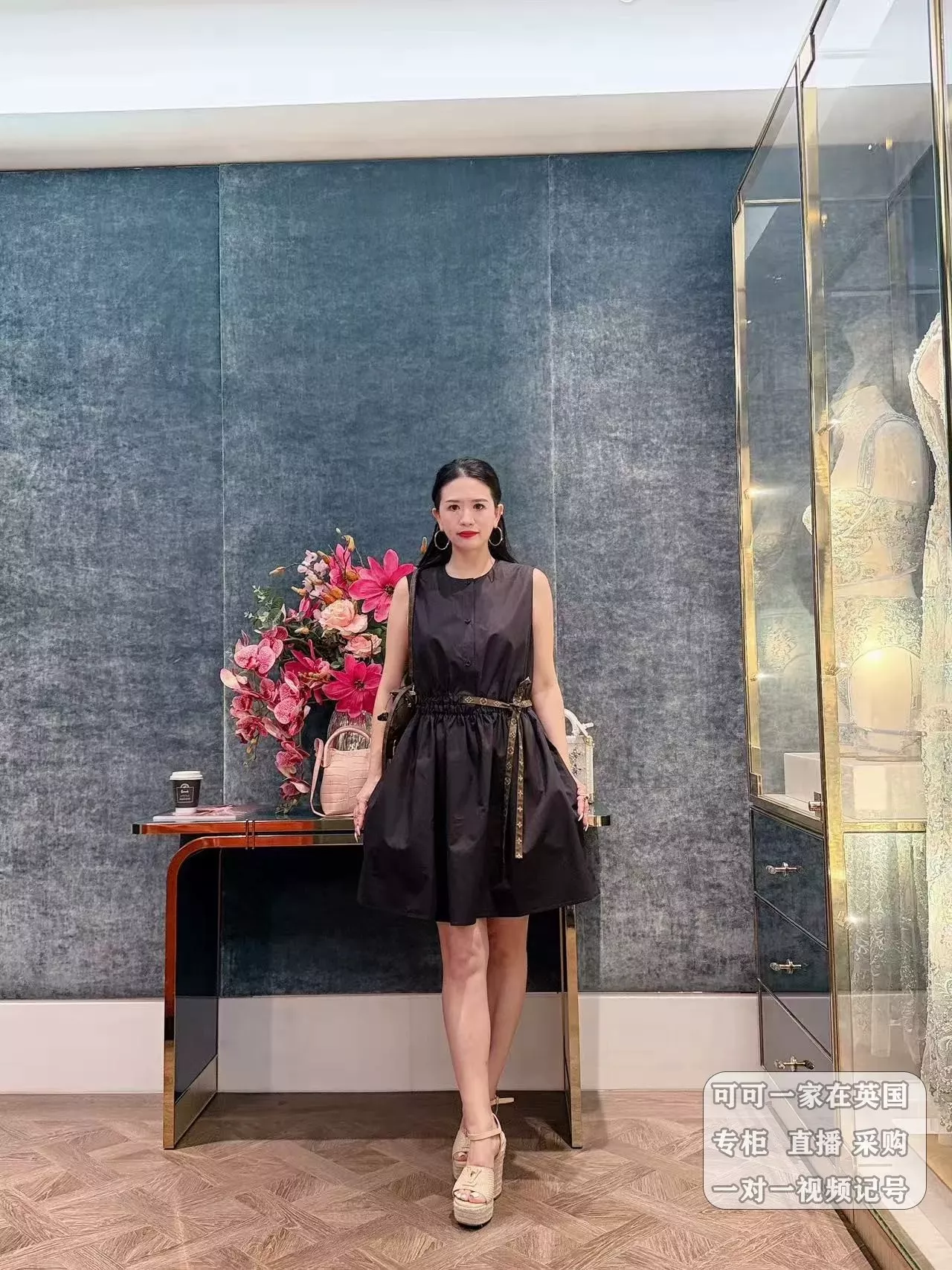 로에베 블랙 민소매 드로스트링 원피스 상세 이미지 21