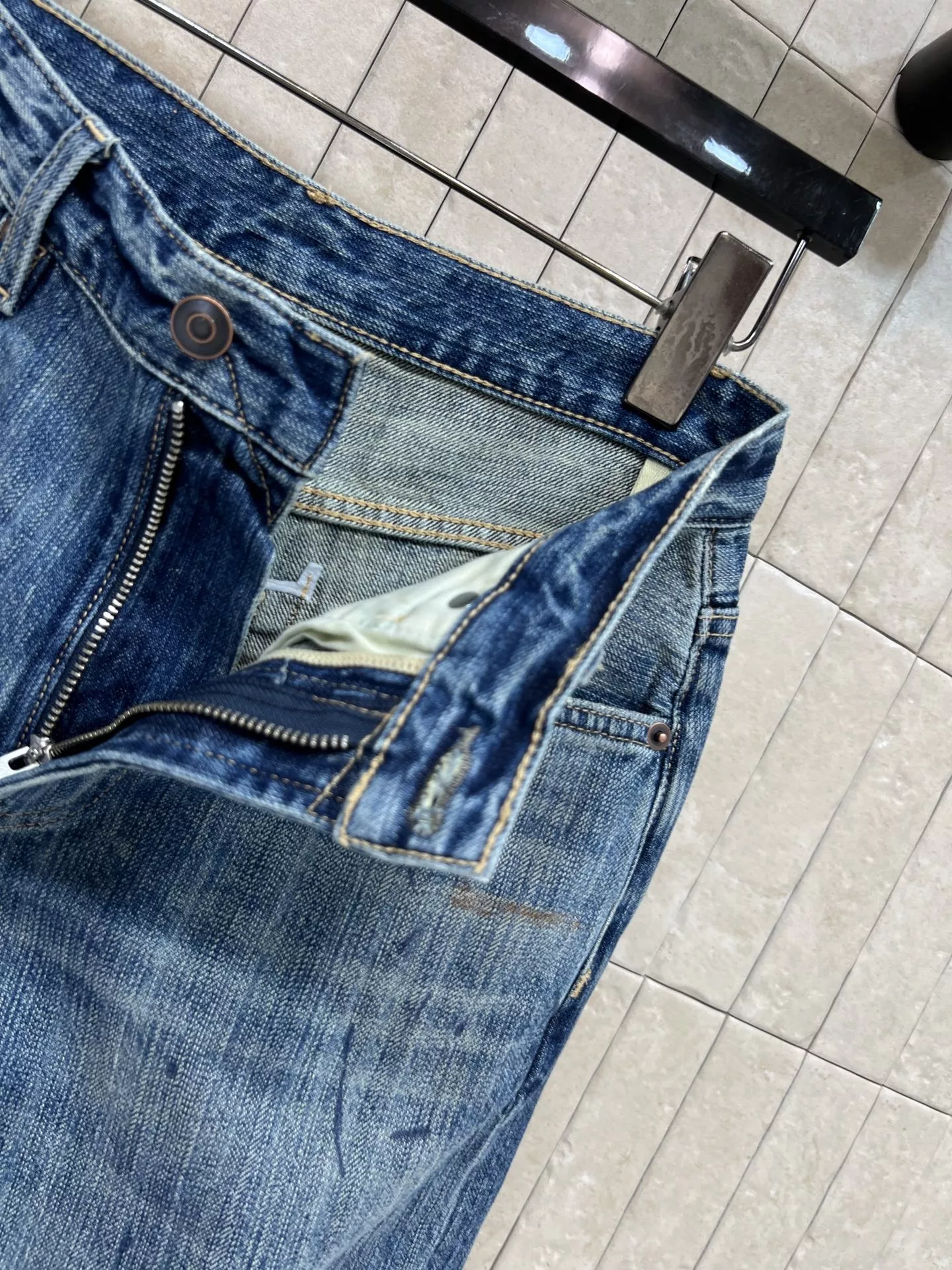 노브랜드 하이웨이스트 와이드 데님 팬츠 상세 이미지 6
