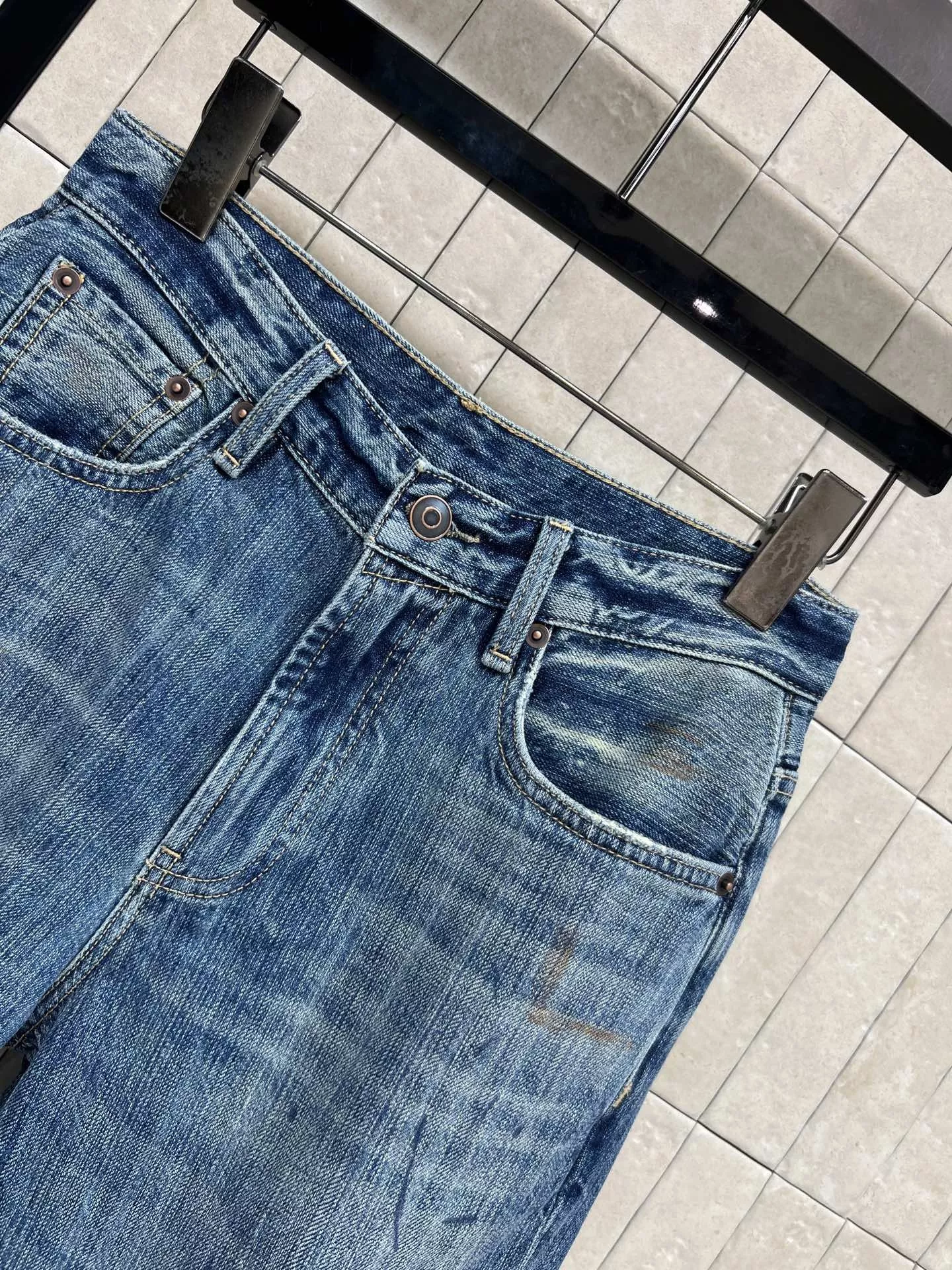 노브랜드 하이웨이스트 와이드 데님 팬츠 상세 이미지 2