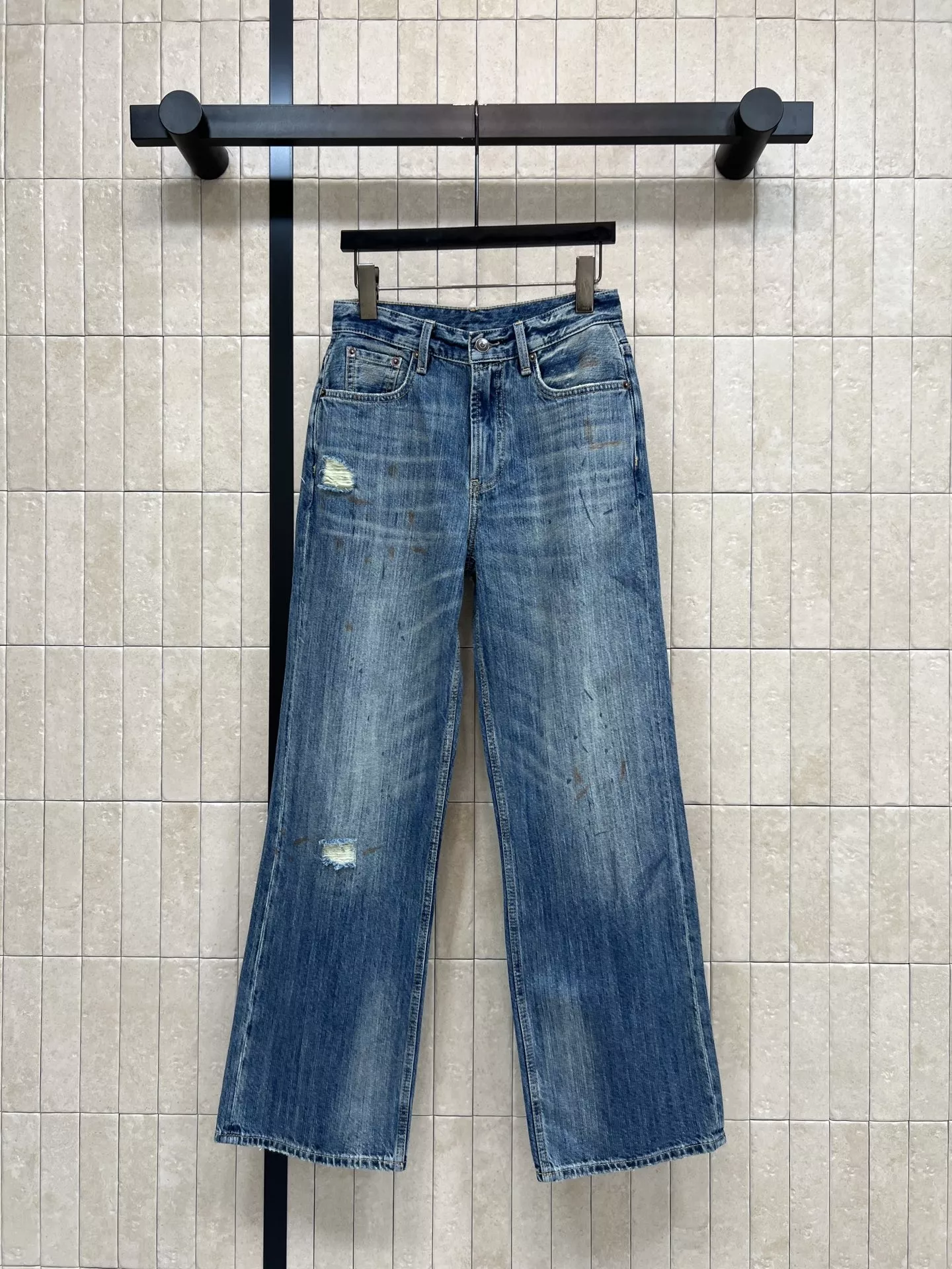 노브랜드 하이웨이스트 와이드 데님 팬츠 상세 이미지 1