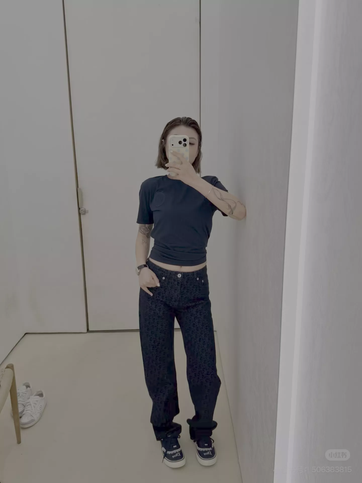 디올 자카드 하이웨이스트 데님 팬츠 상세 이미지 18