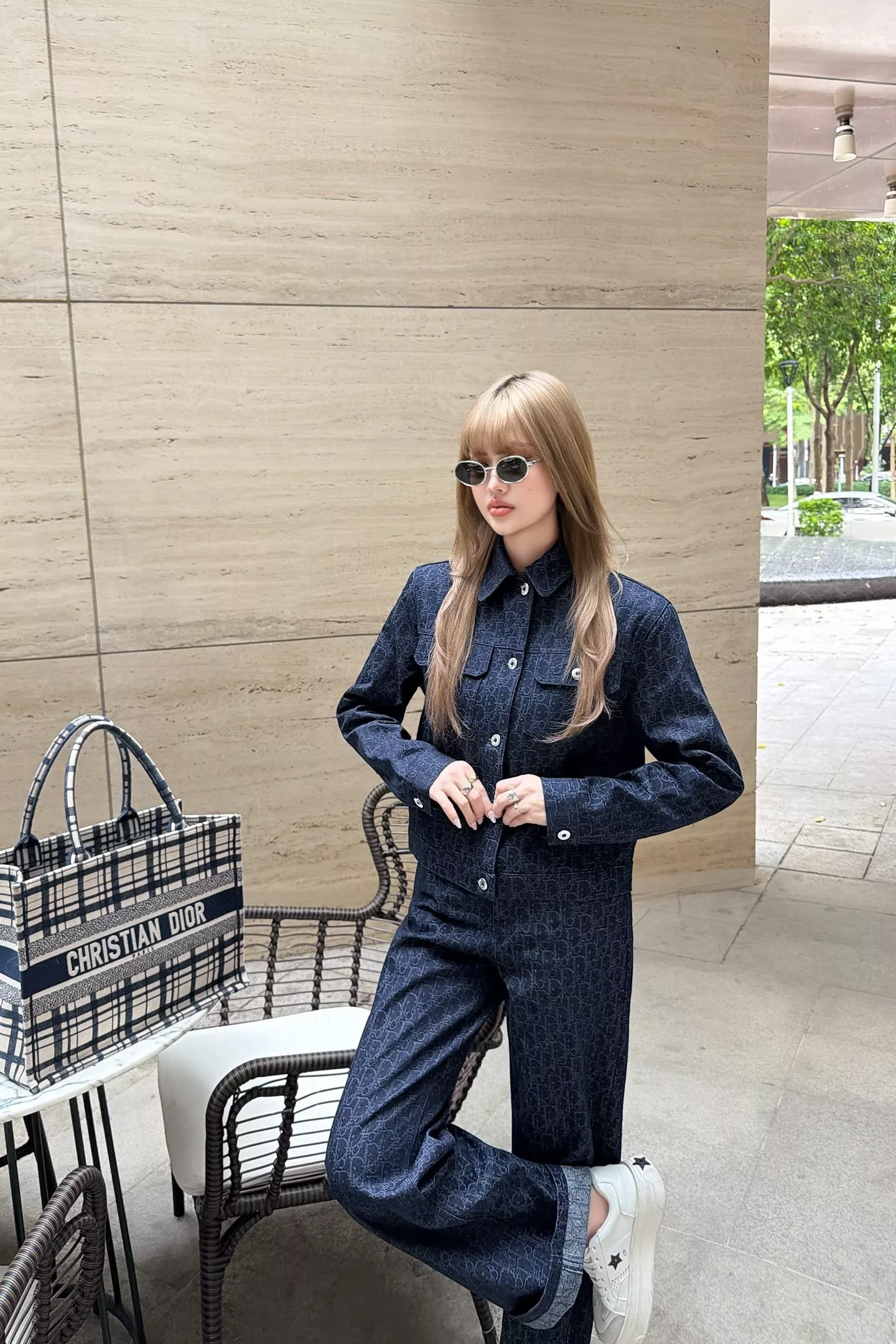 디올 자카드 하이웨이스트 데님 팬츠 상세 이미지 34