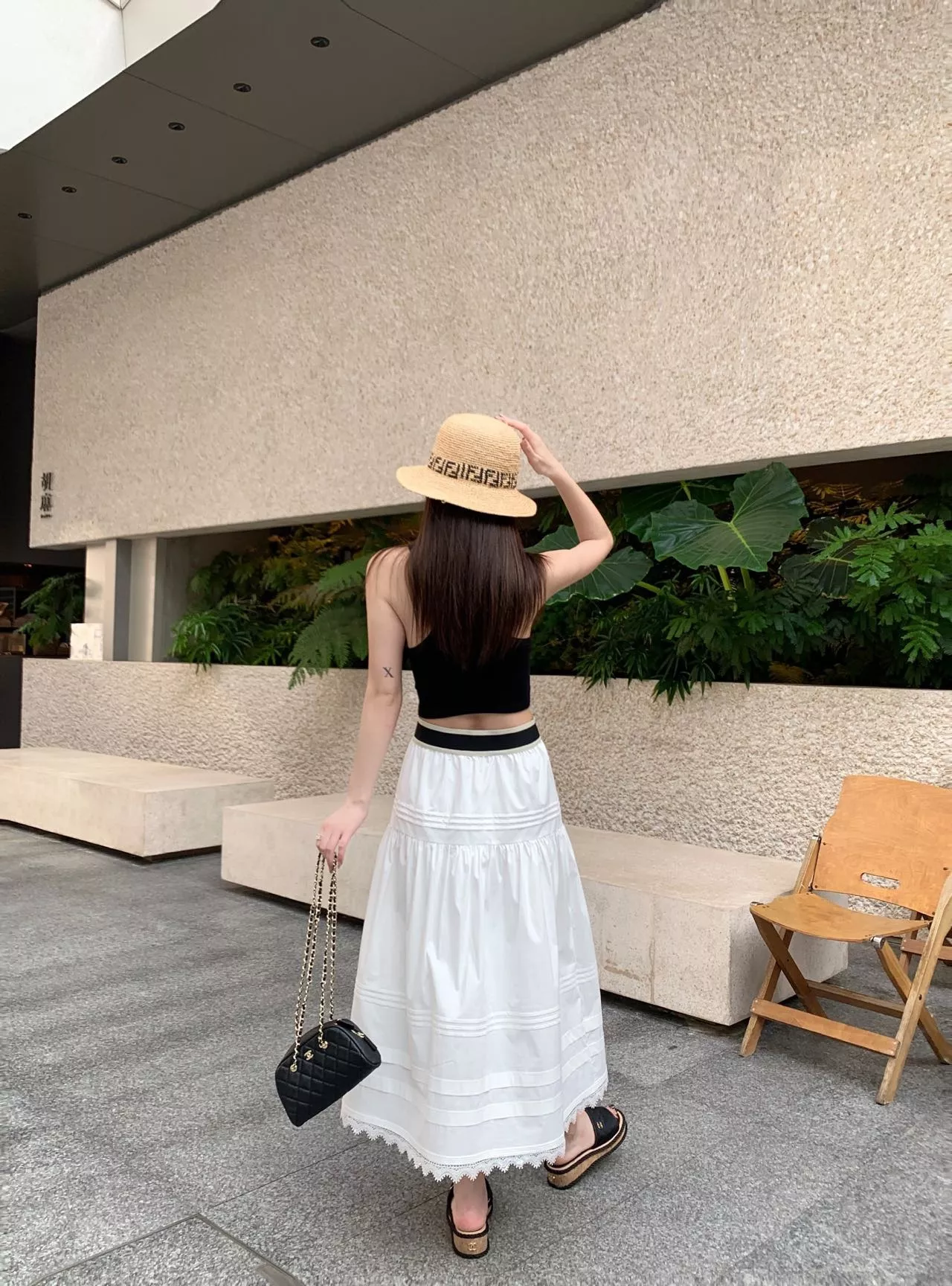 셀린느 레이스 배색 플레어 스커트 상세 이미지 27