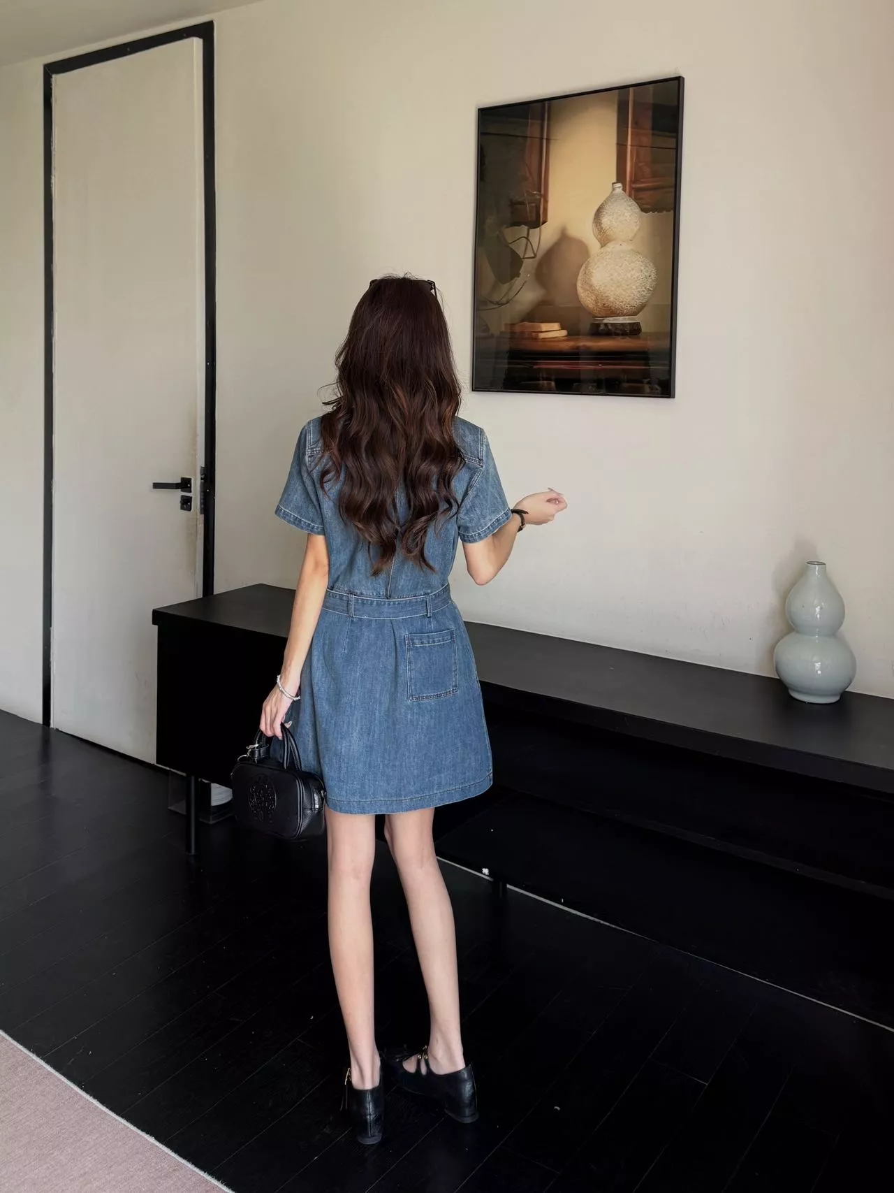 로에베 데님 폴로 칼라 원피스 상세 이미지 15
