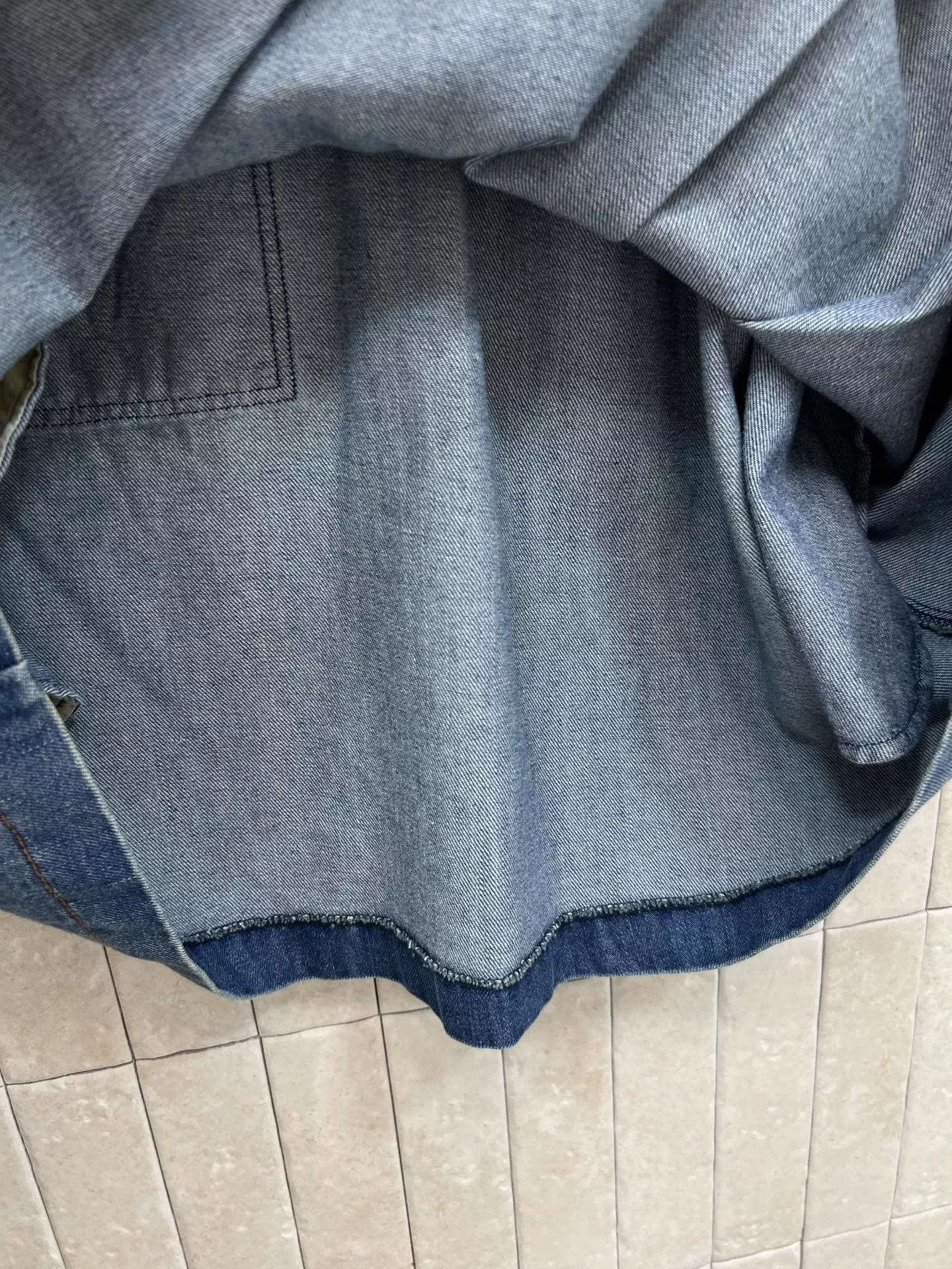 로에베 데님 폴로 칼라 원피스 상세 이미지 6