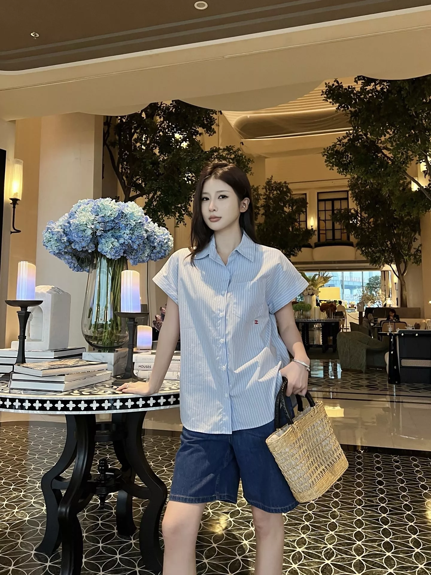 샤넬 자수 포켓 카라 반소매 셔츠 상세 이미지 22
