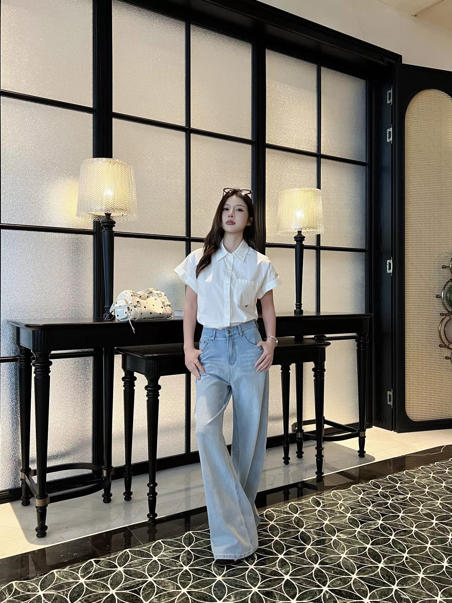 샤넬 자수 포켓 카라 반소매 셔츠 상세 이미지 15