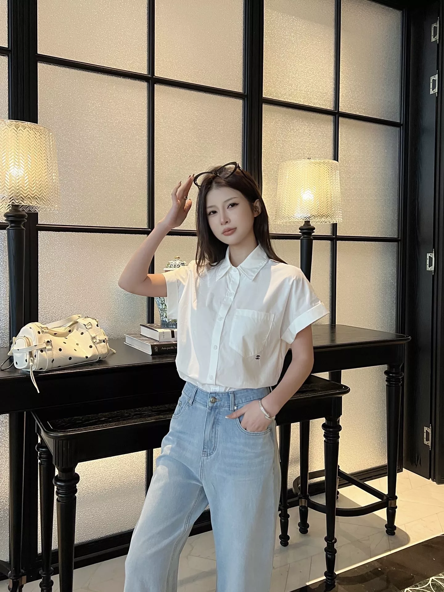 샤넬 자수 포켓 카라 반소매 셔츠 상세 이미지 17