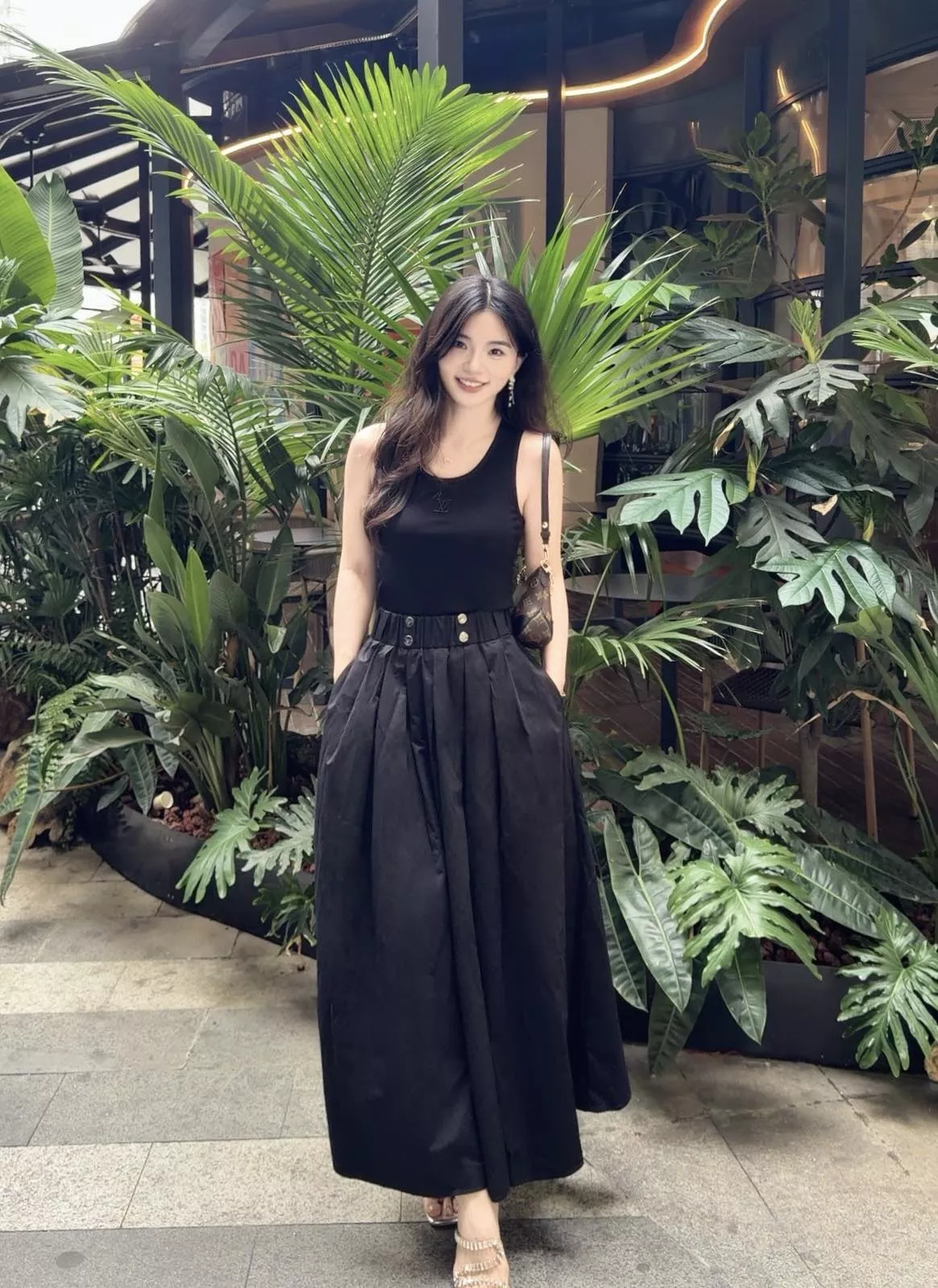 프라다 하이웨이스트 에이라인 플레어 스커트 상세 이미지 20