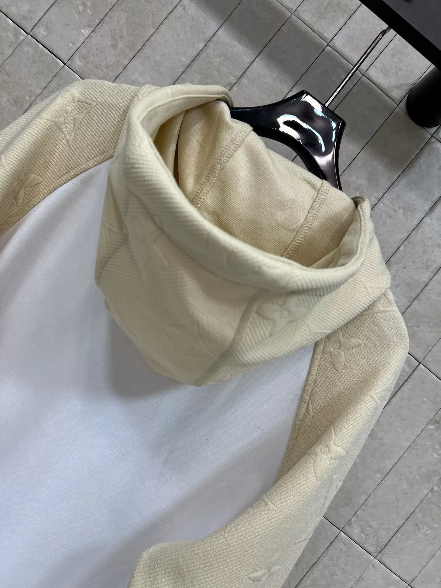 로에베 배색 자카드 후드 집업 재킷 상세 이미지 8