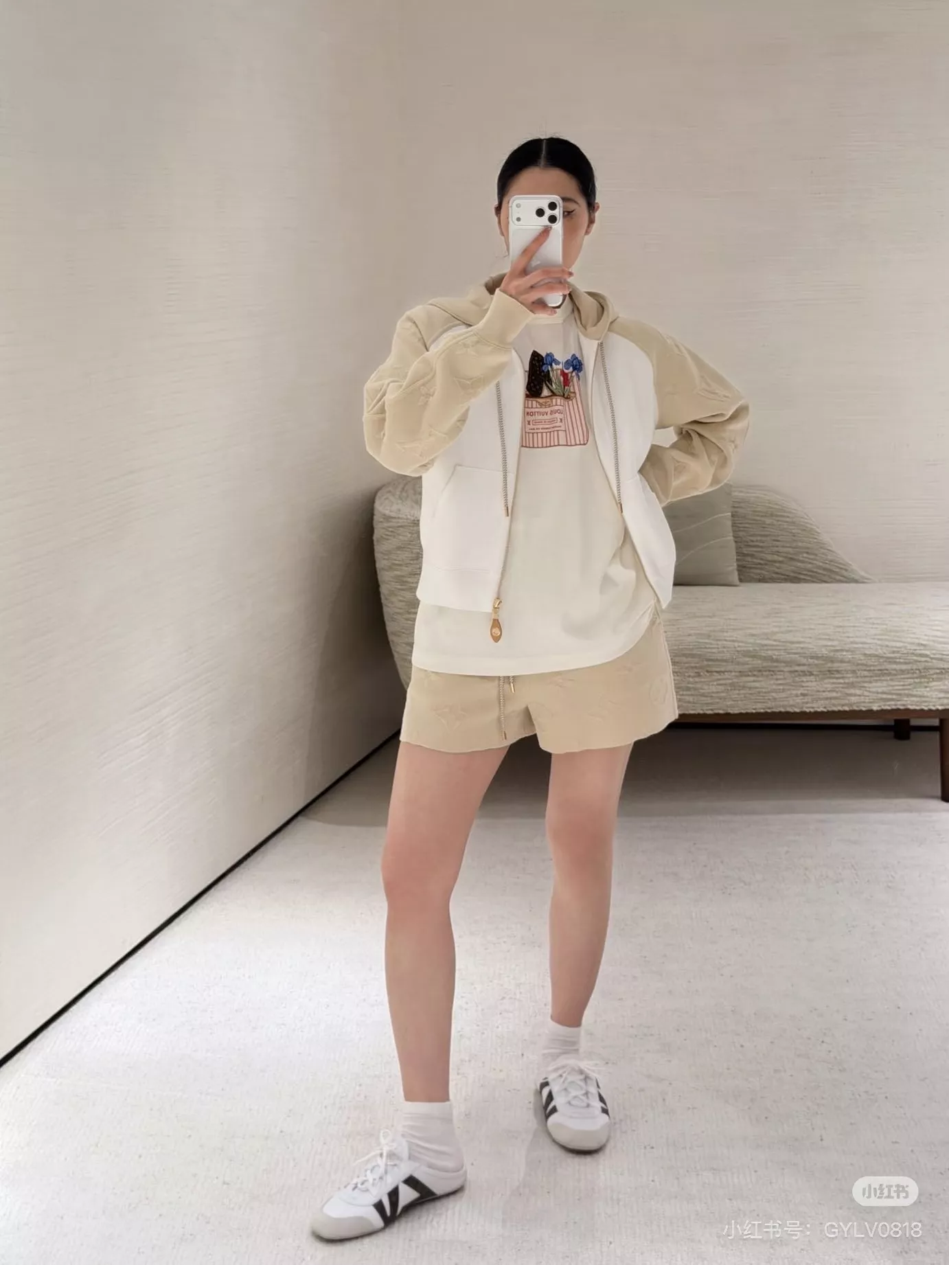 로에베 배색 자카드 후드 집업 재킷 상세 이미지 34
