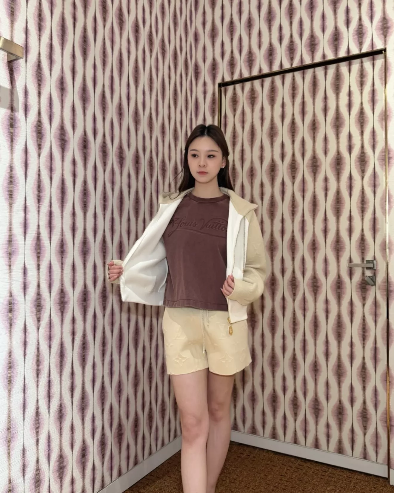 로에베 배색 자카드 후드 집업 재킷 상세 이미지 45