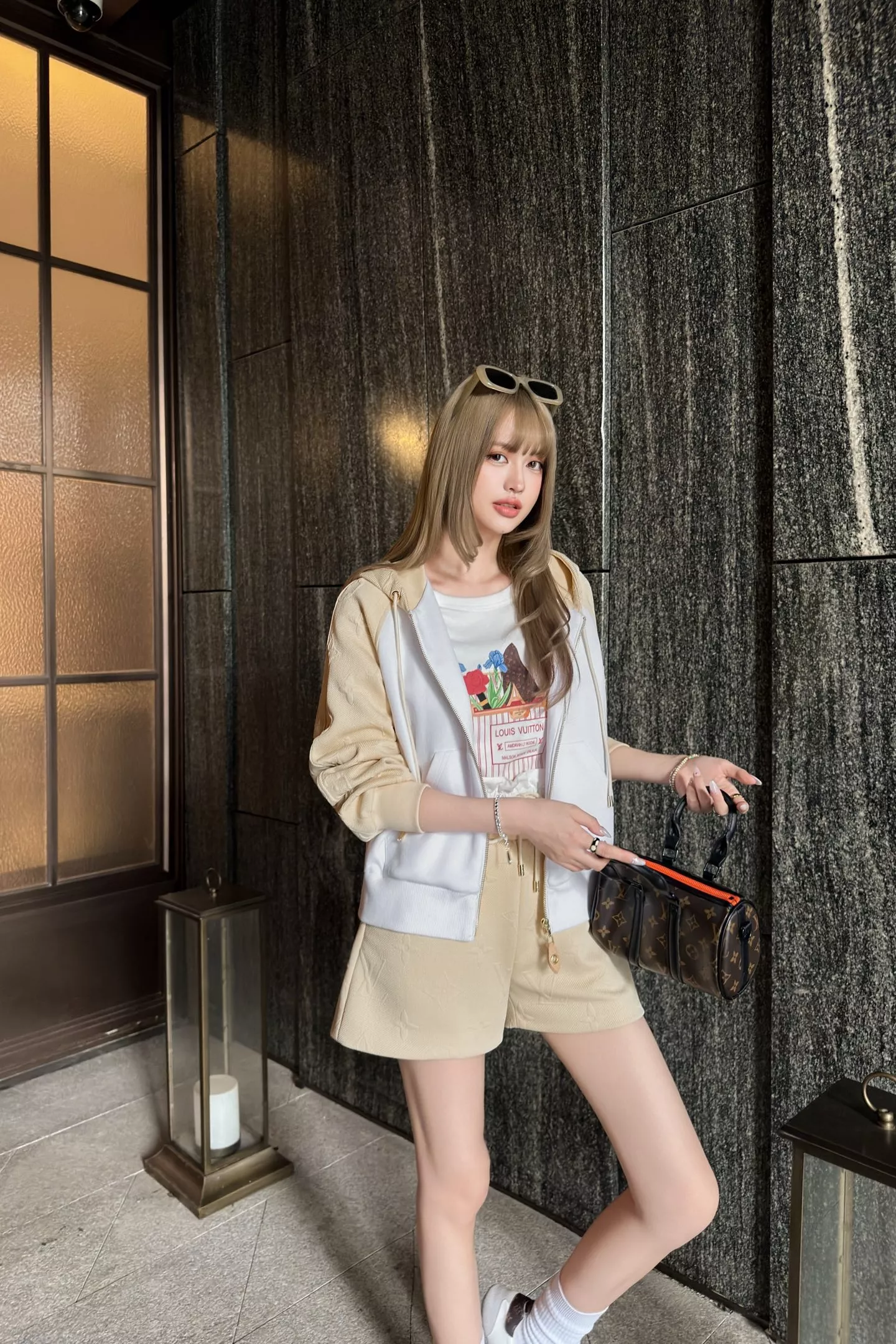 로에베 배색 자카드 후드 집업 재킷 상세 이미지 53