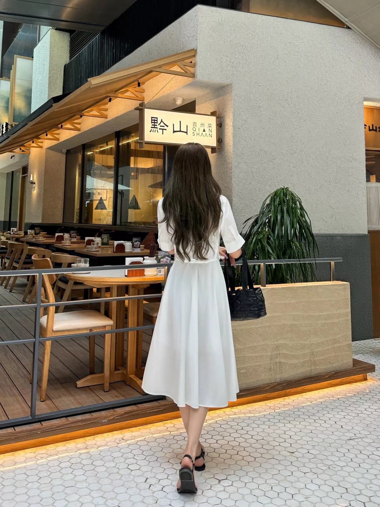 디올 화이트 카라 셔츠 원피스 상세 이미지 19