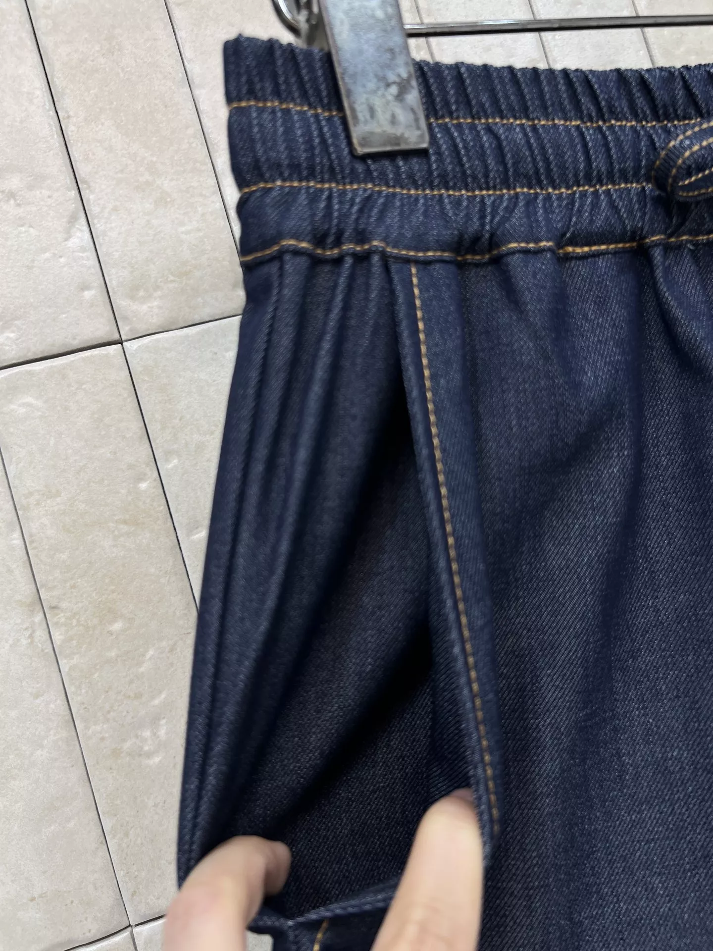 디올 로고 자수 스트링 와이드 팬츠 상세 이미지 5