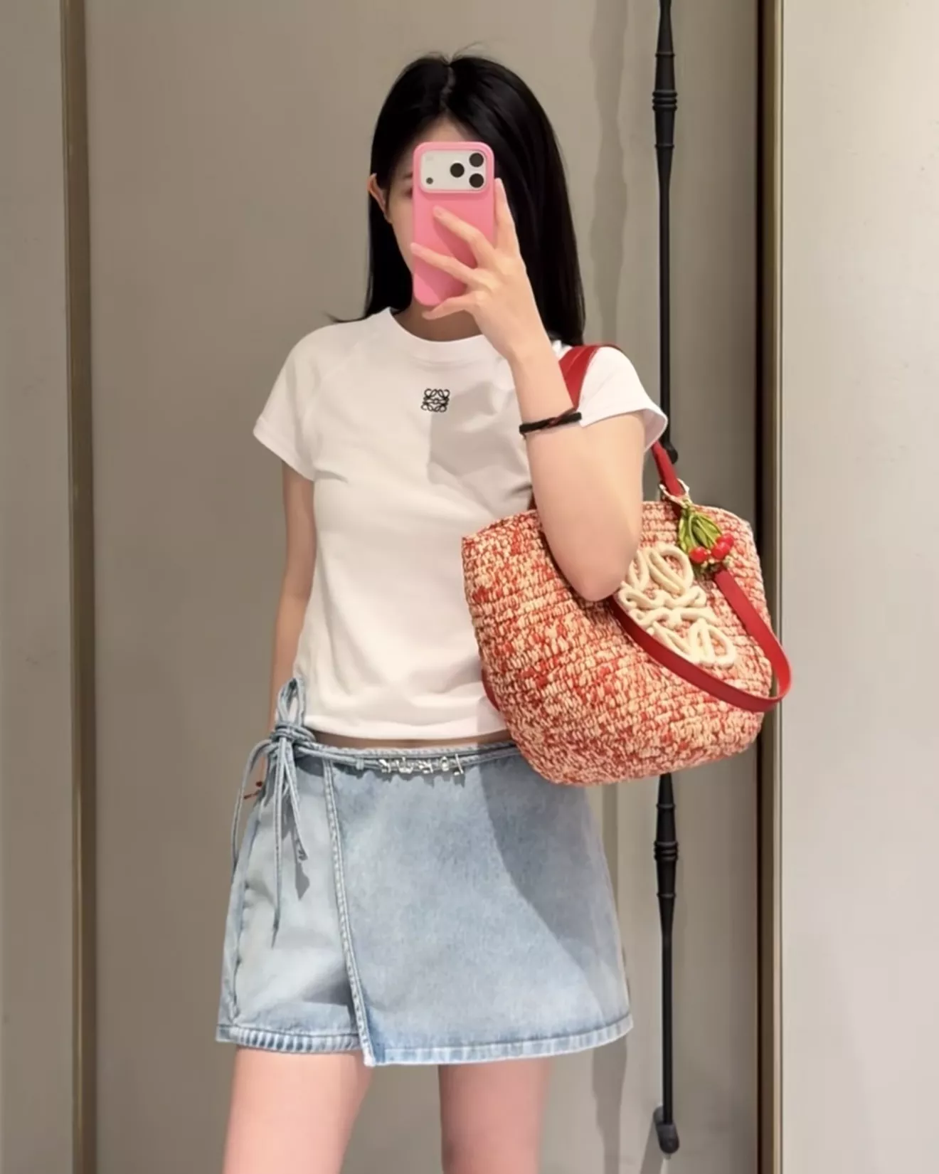 로에베 스트랩 데님 스커트 상세 이미지 27