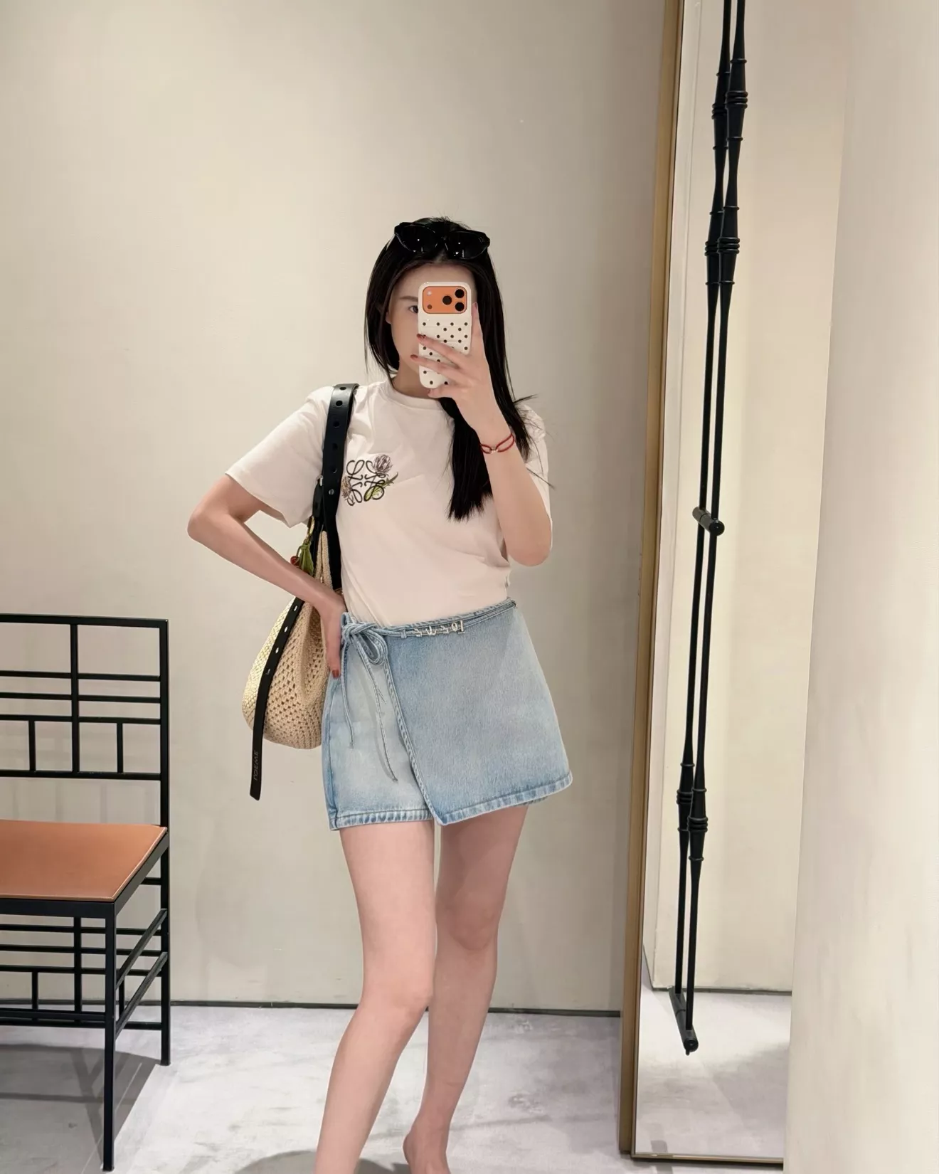 로에베 스트랩 데님 스커트 상세 이미지 43