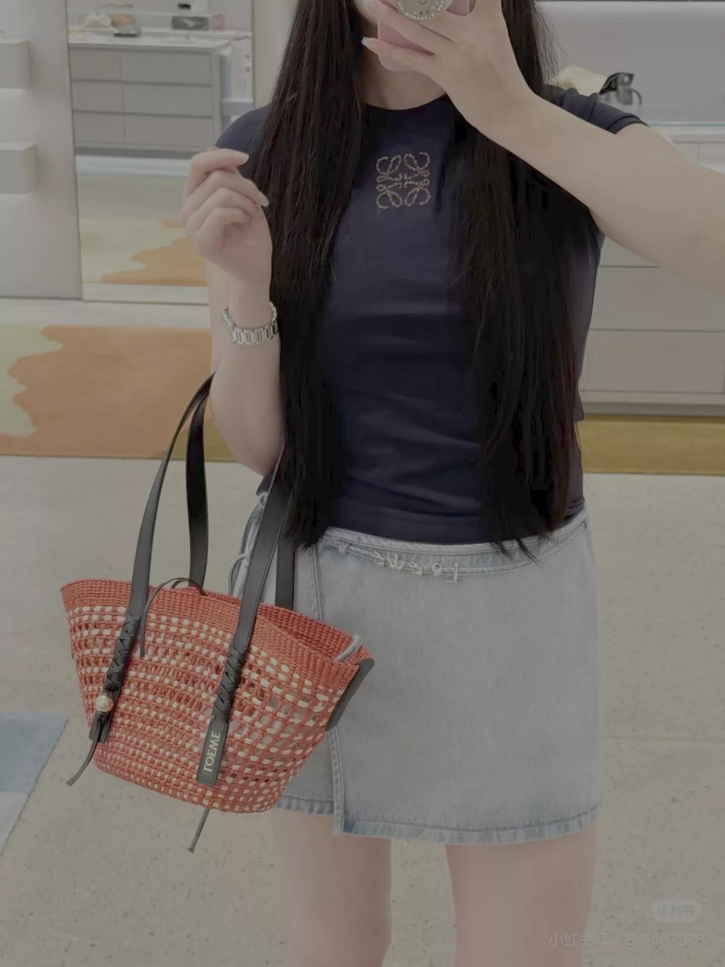 로에베 스트랩 데님 스커트 상세 이미지 67