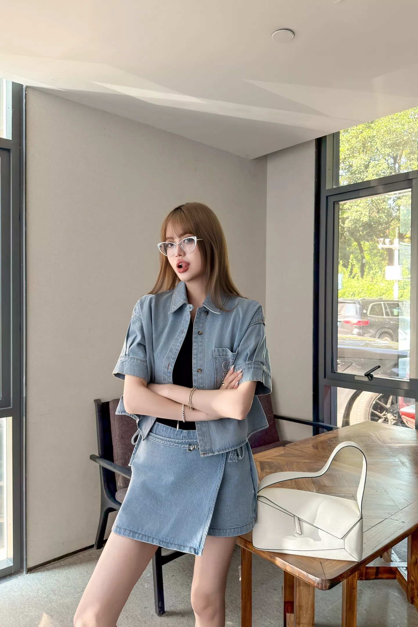 로에베 스트랩 데님 스커트 상세 이미지 84