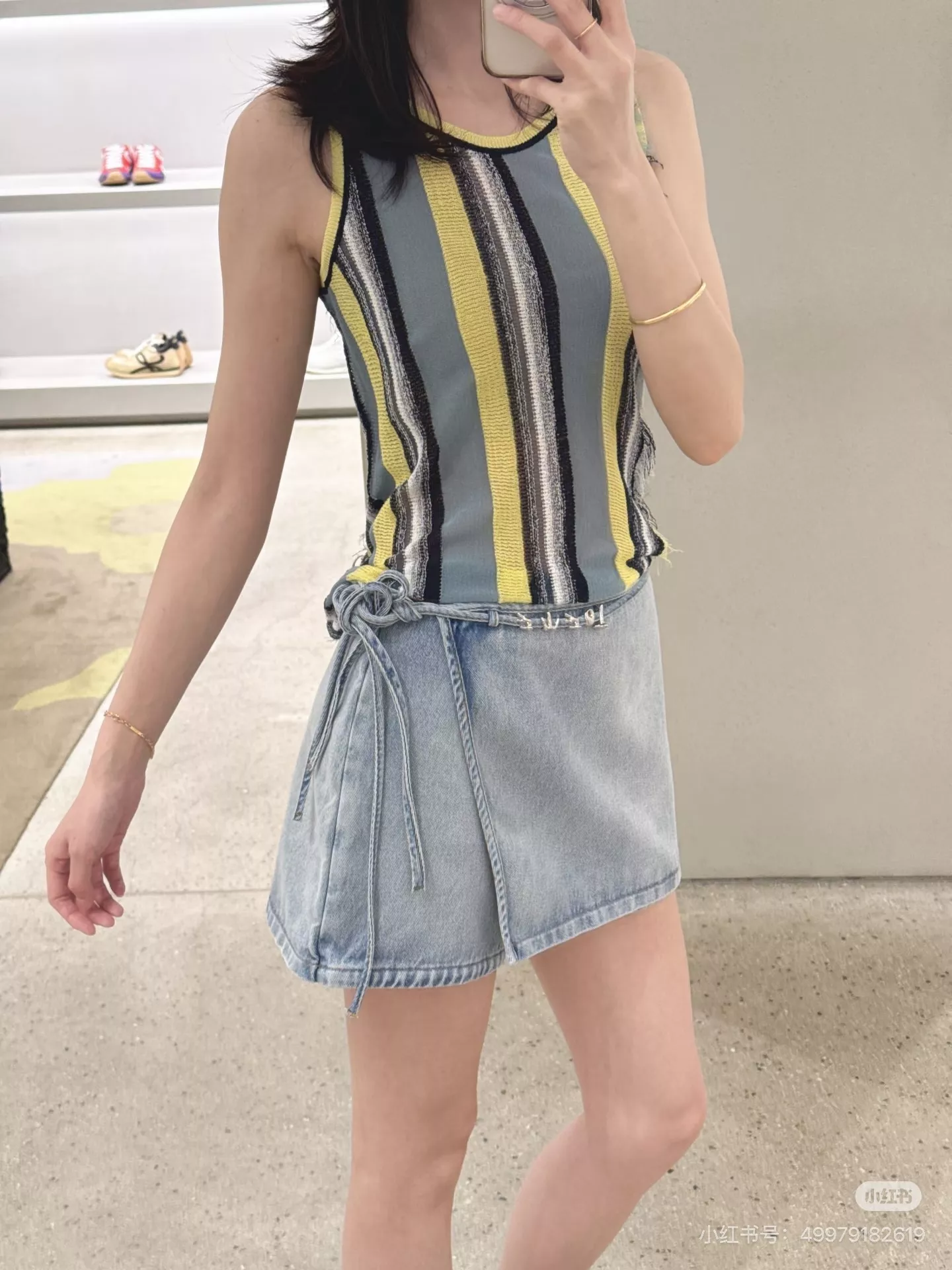 로에베 스트랩 데님 스커트 상세 이미지 75
