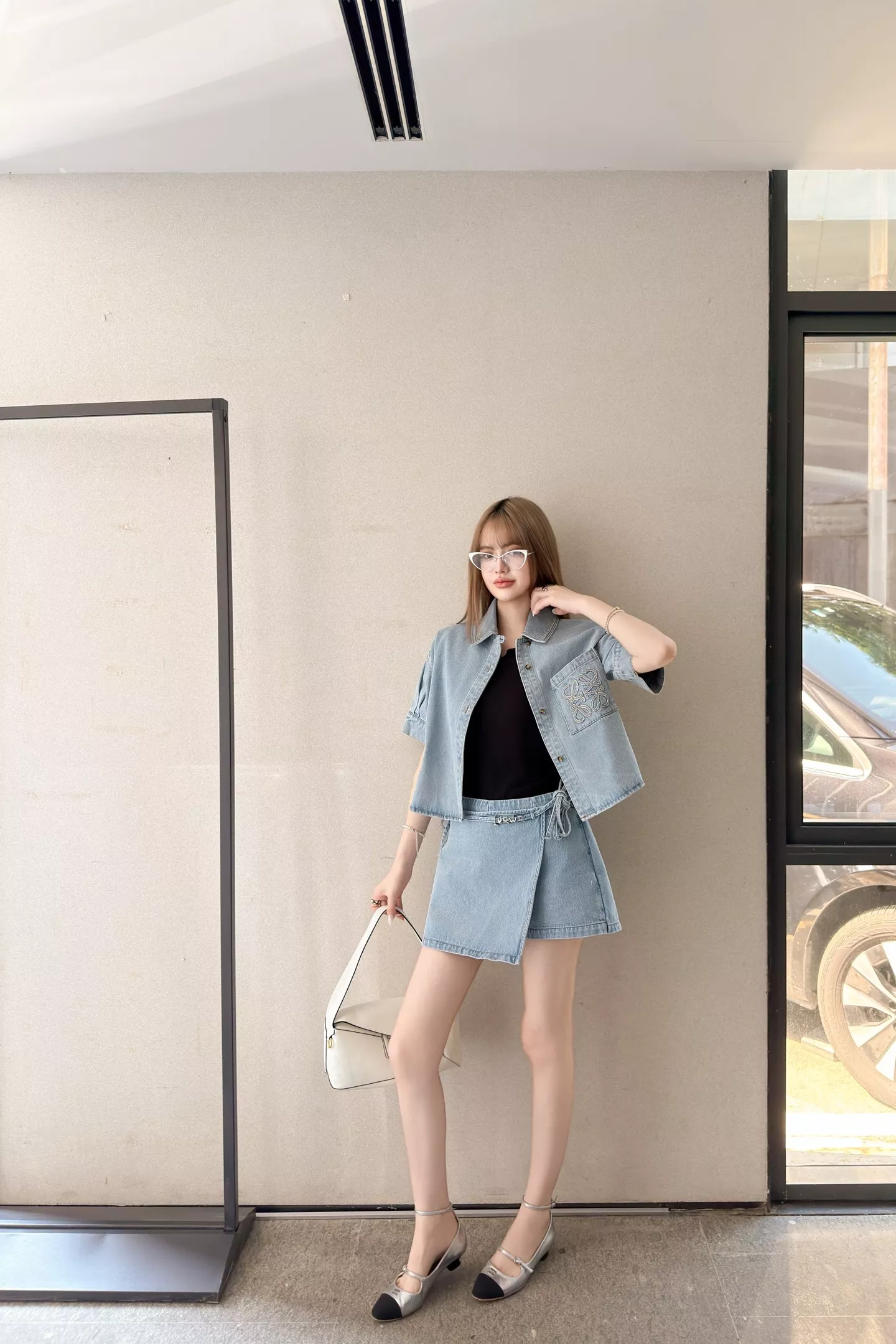 로에베 스트랩 데님 스커트 상세 이미지 85