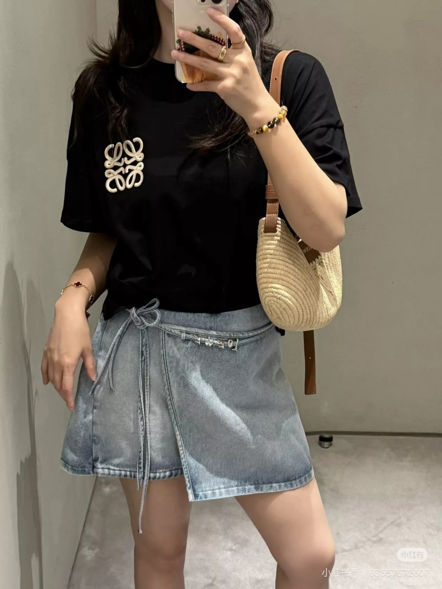 로에베 스트랩 데님 스커트 상세 이미지 54