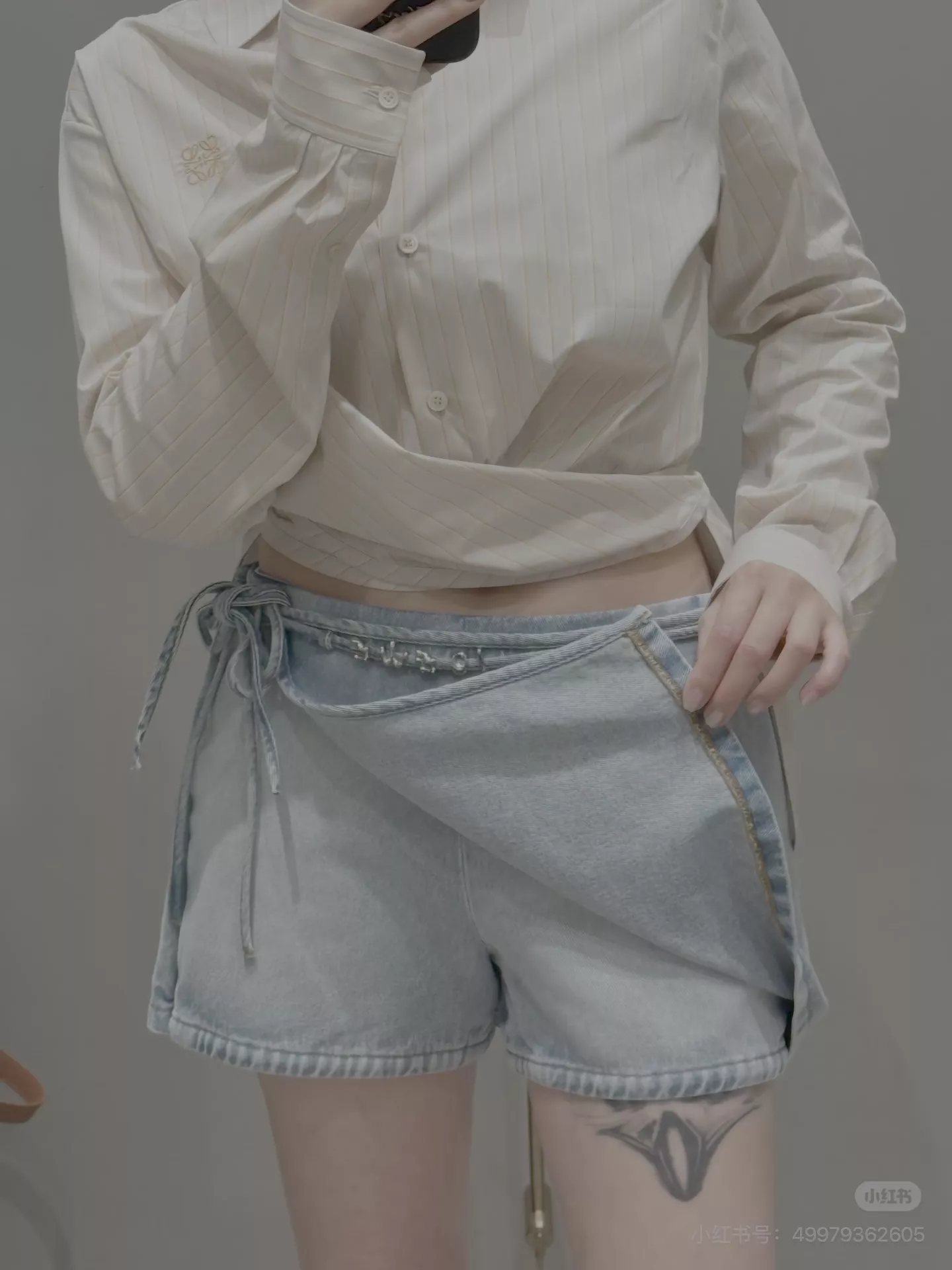 로에베 스트랩 데님 스커트 상세 이미지 58
