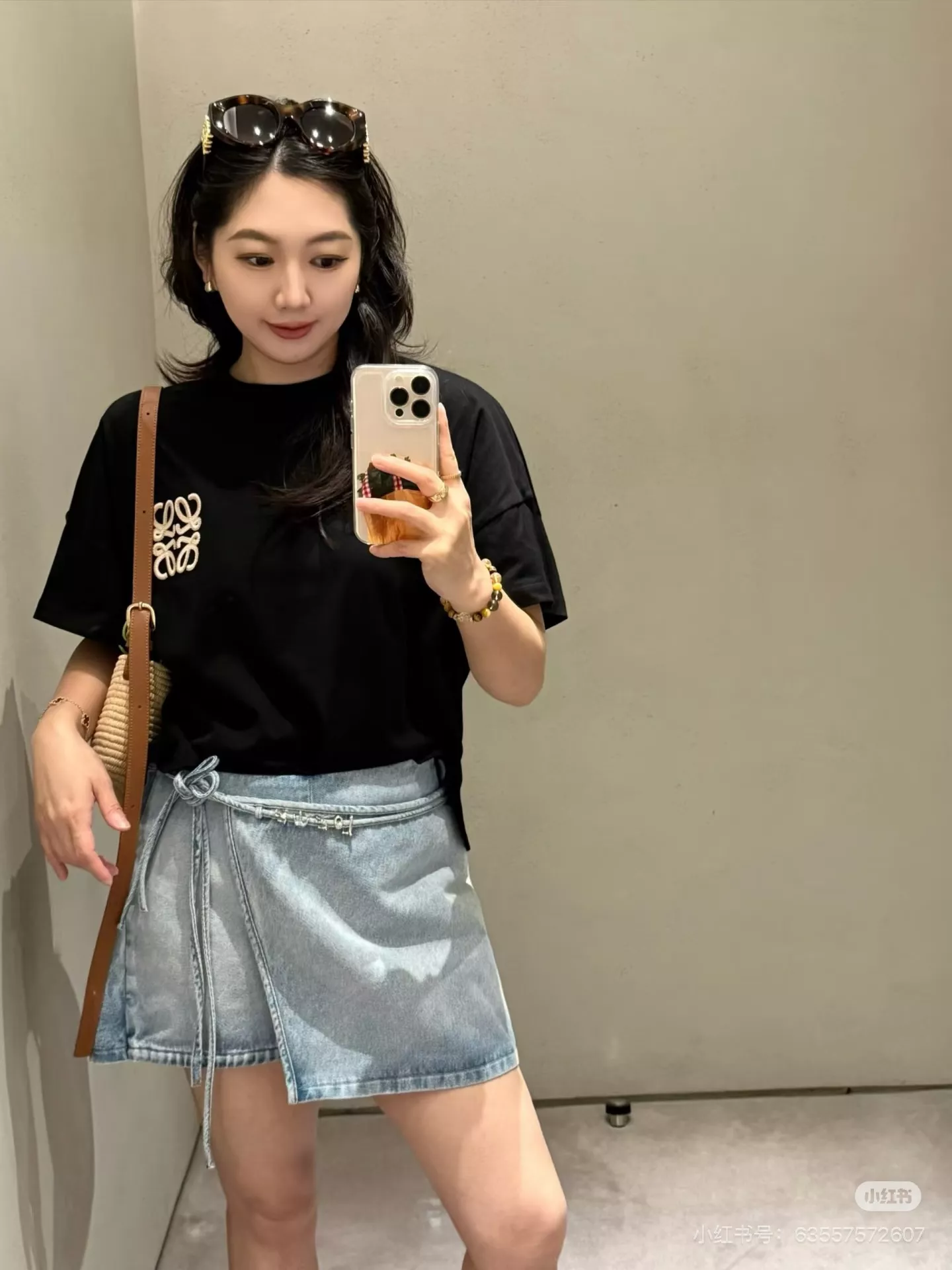 로에베 스트랩 데님 스커트 상세 이미지 53