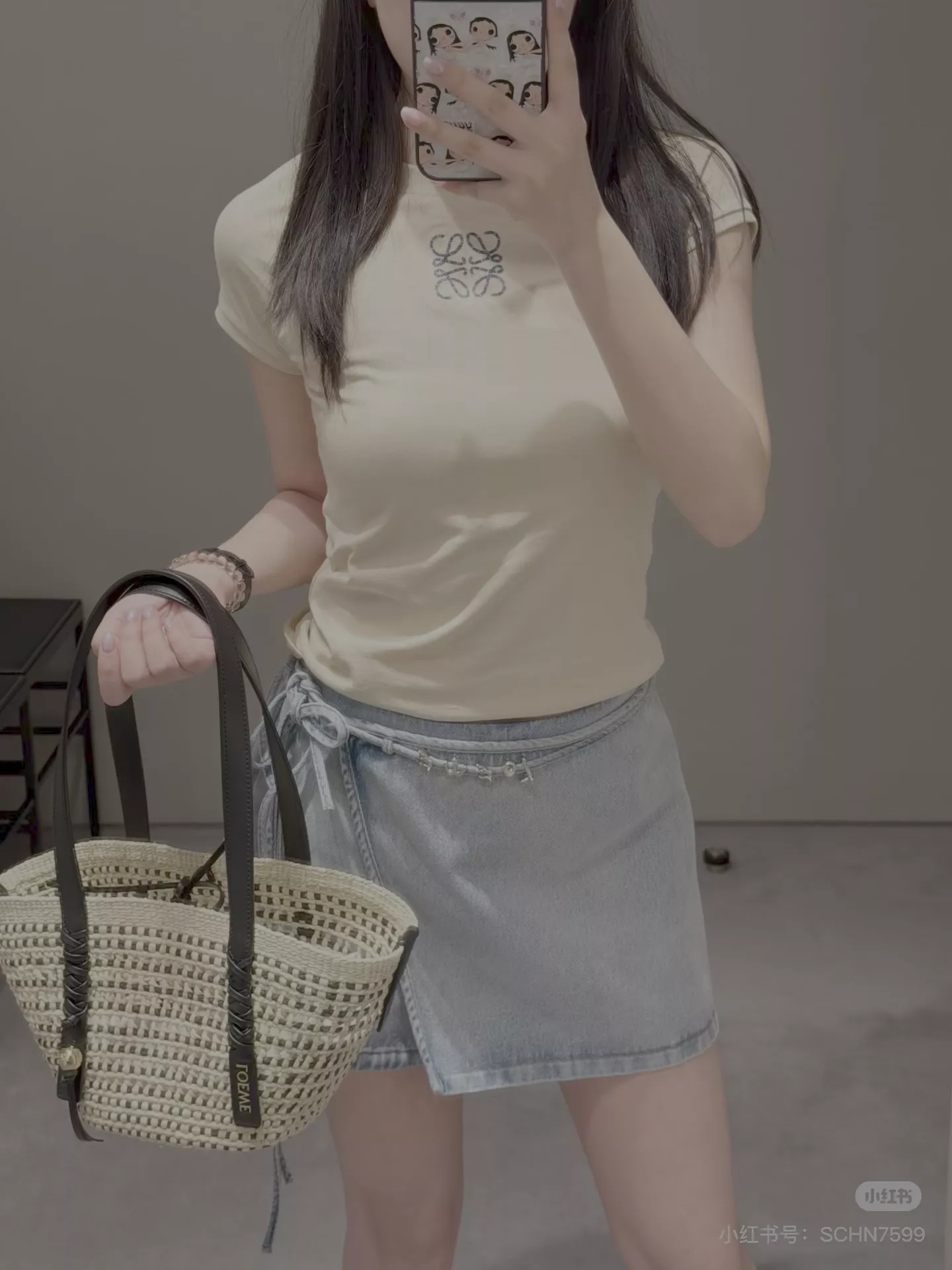 로에베 스트랩 데님 스커트 상세 이미지 65
