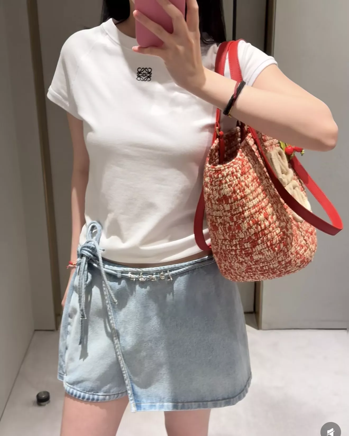 로에베 스트랩 데님 스커트 상세 이미지 28