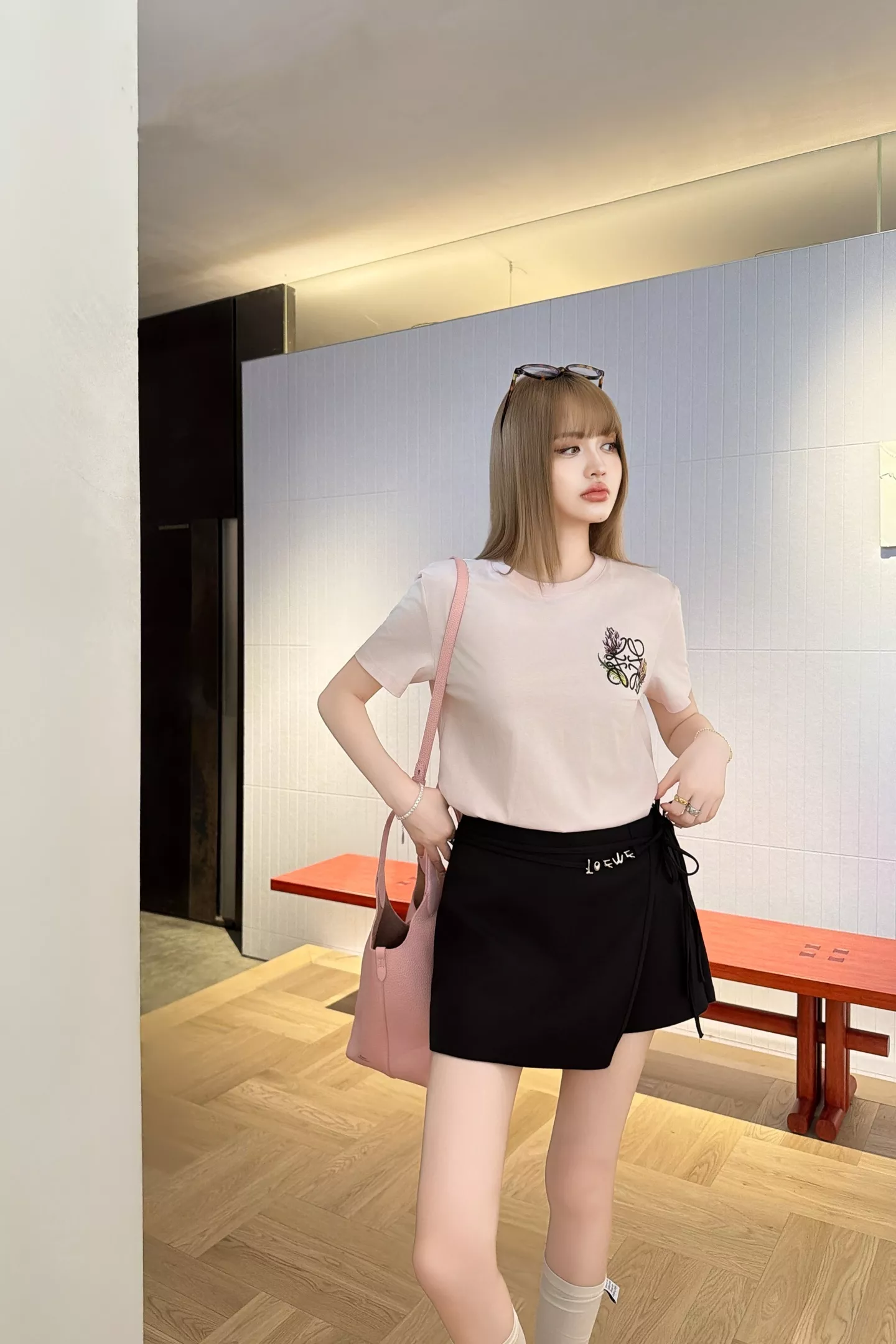 로에베 로고 포인트 울 혼방 팬츠 스커트 상세 이미지 44