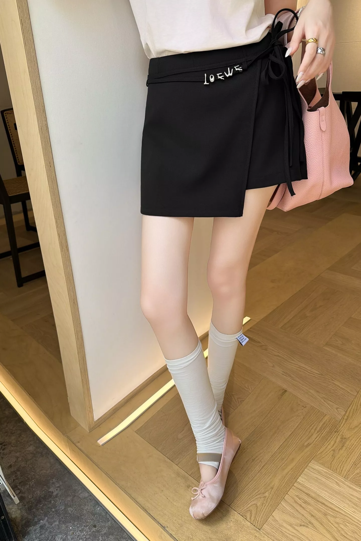 로에베 로고 포인트 울 혼방 팬츠 스커트 상세 이미지 42